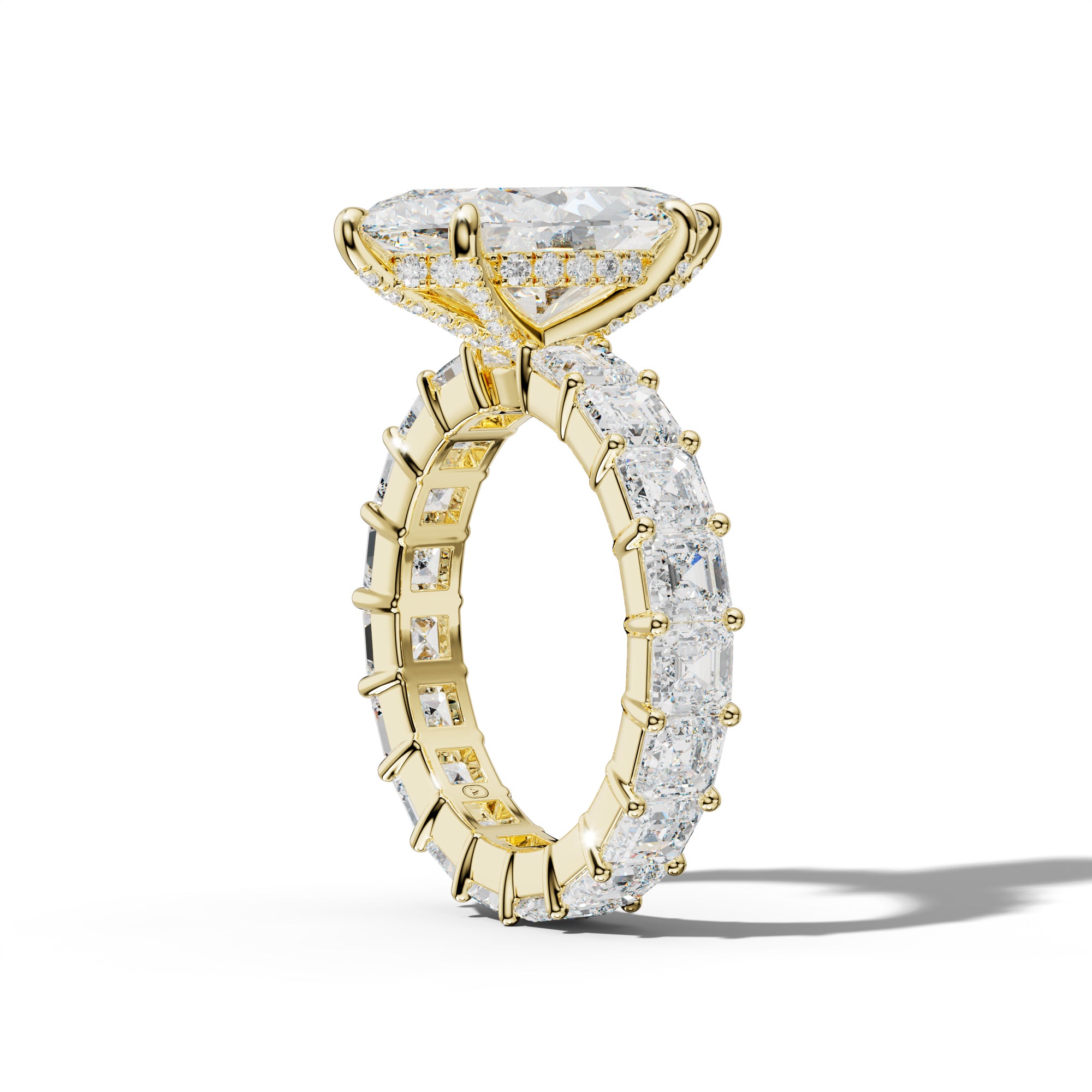 Kiara Marquise Diamond Engagement Ring With Asscher Side Stones