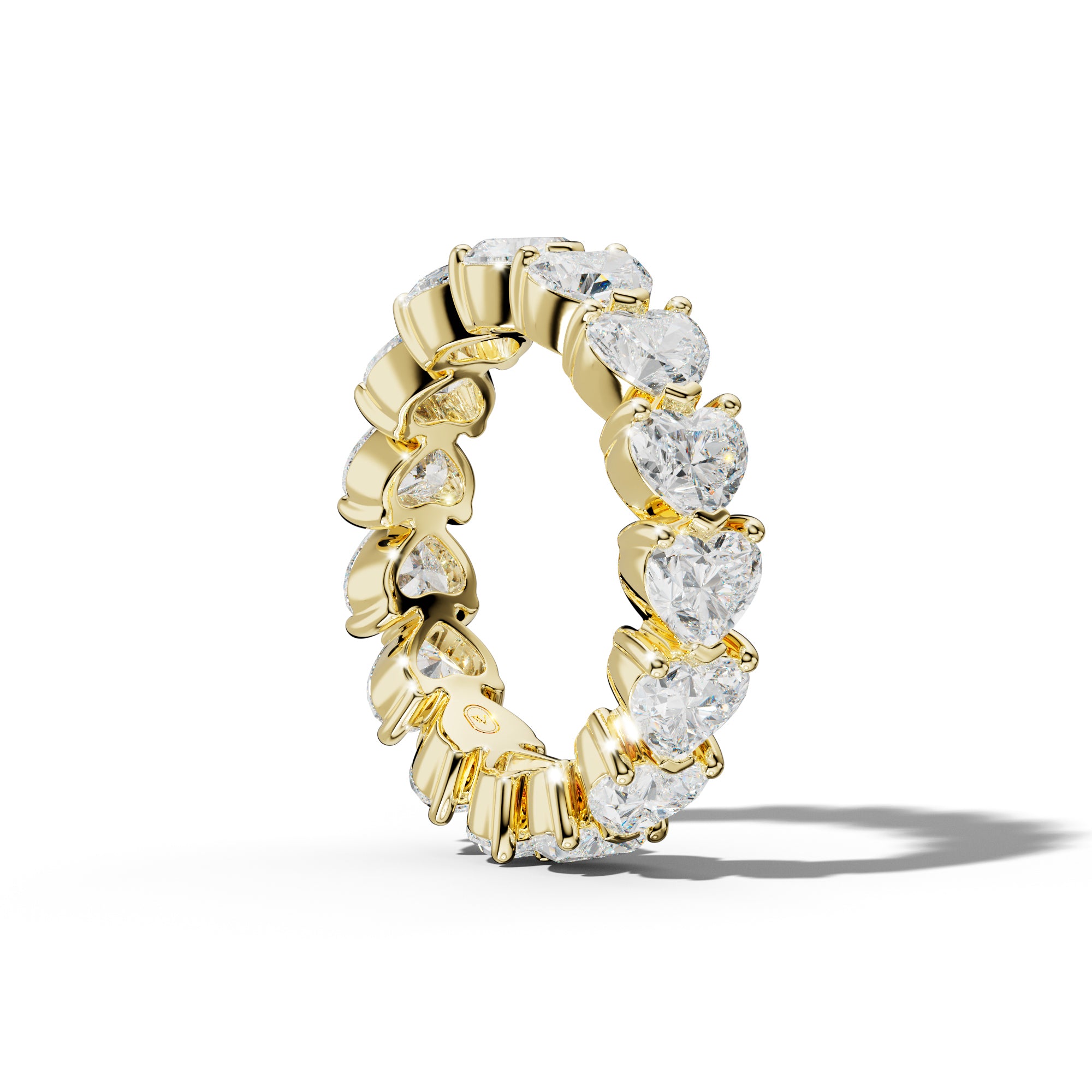 7.0 Carat East West Heart Diamond Eternity Band Shared Prong  Low-Set Design