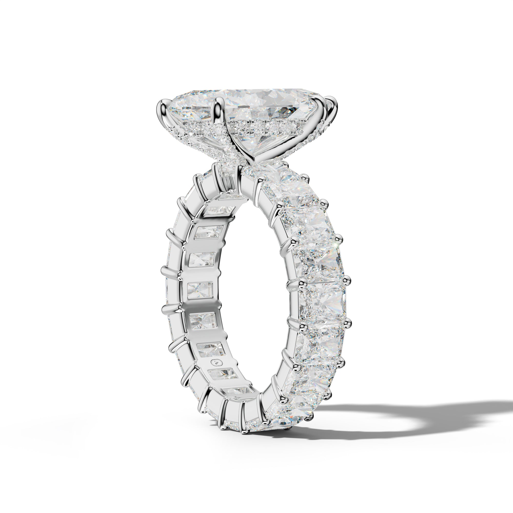 Nayeli Marquise Diamond Engagement Ring With Radiant Side Stones