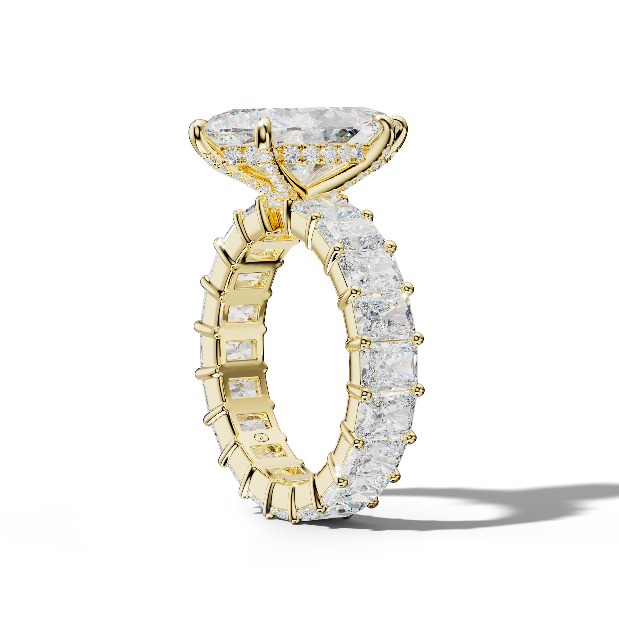 Nayeli Marquise Diamond Engagement Ring With Radiant Side Stones