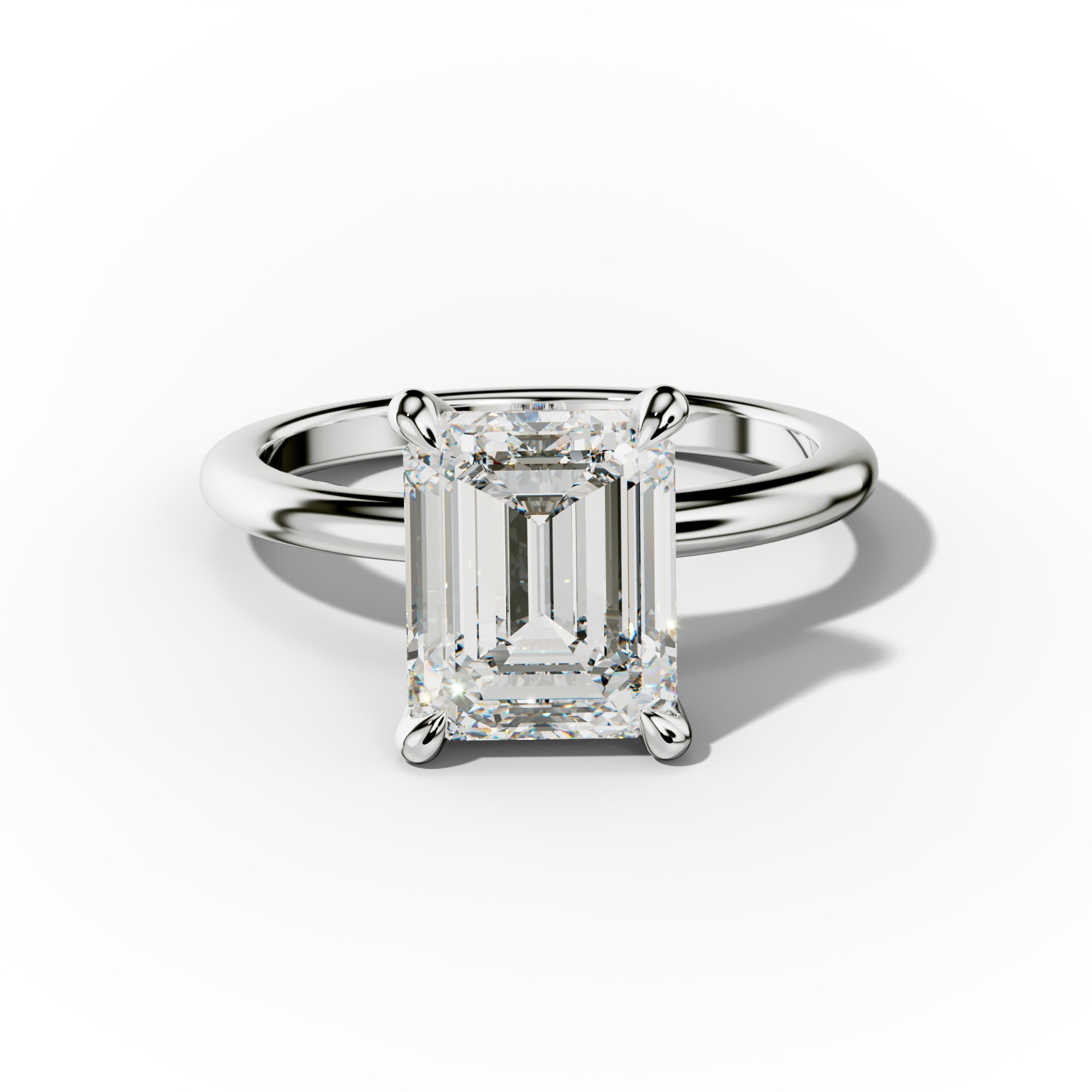 Lily Emerald Cut Engagement Ring