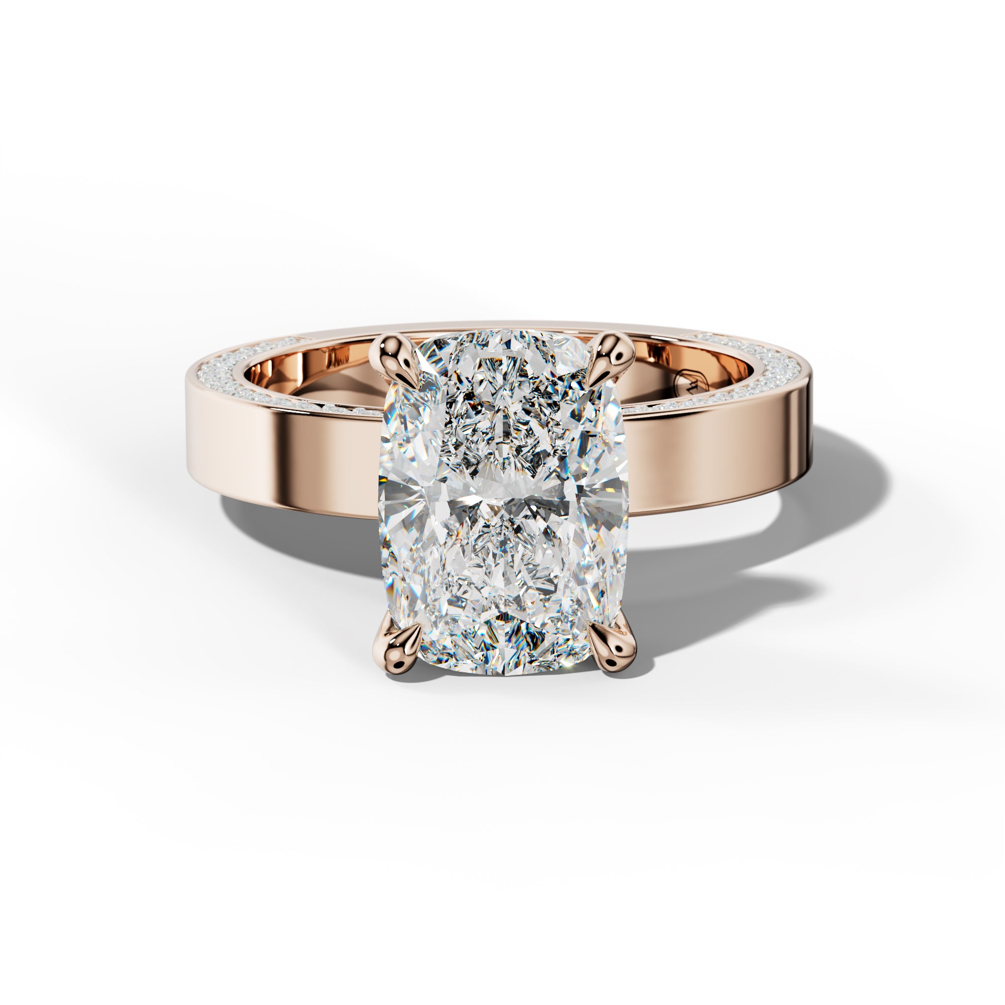 Faye Elongated Cushion Diamond Engagement Ring