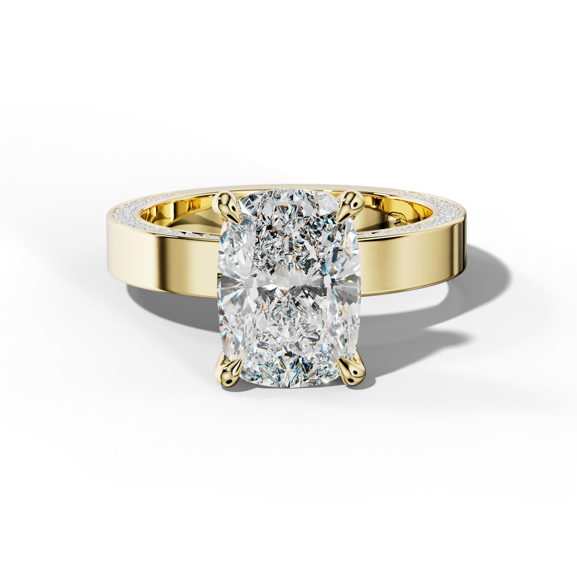Faye Elongated Cushion Diamond Engagement Ring
