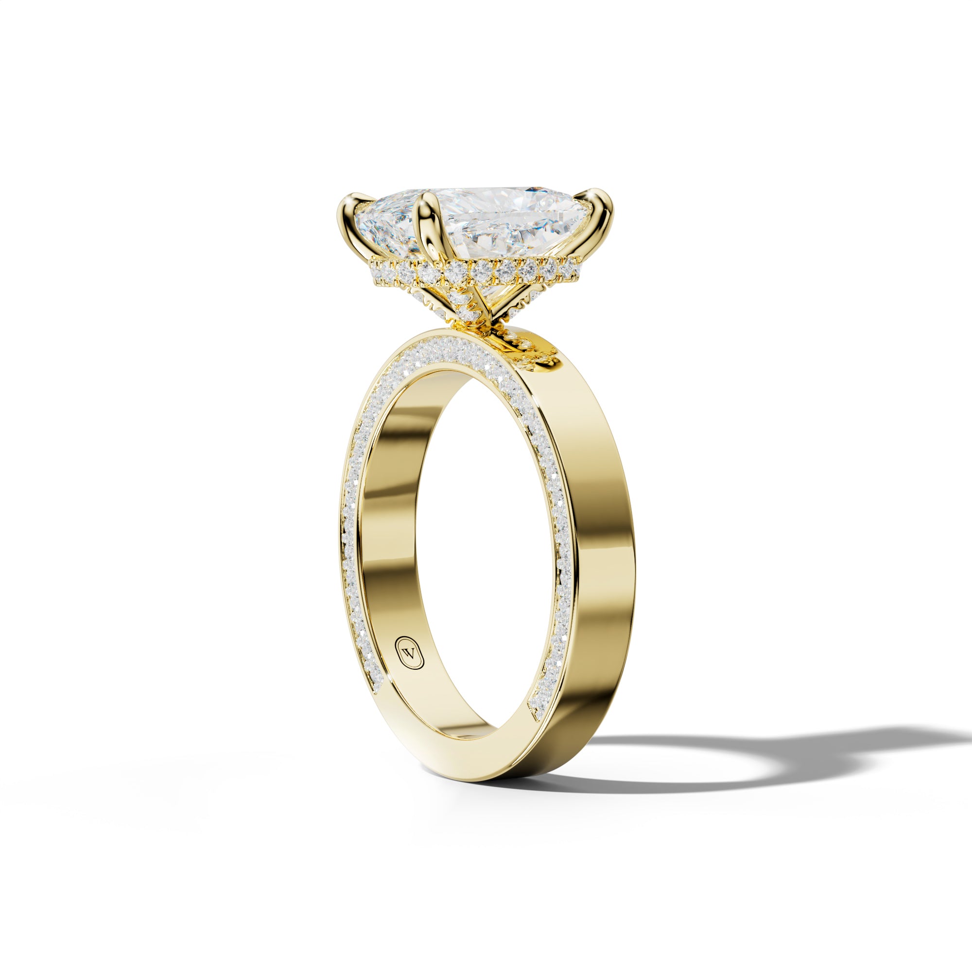 Faye Elongated Cushion Diamond Engagement Ring