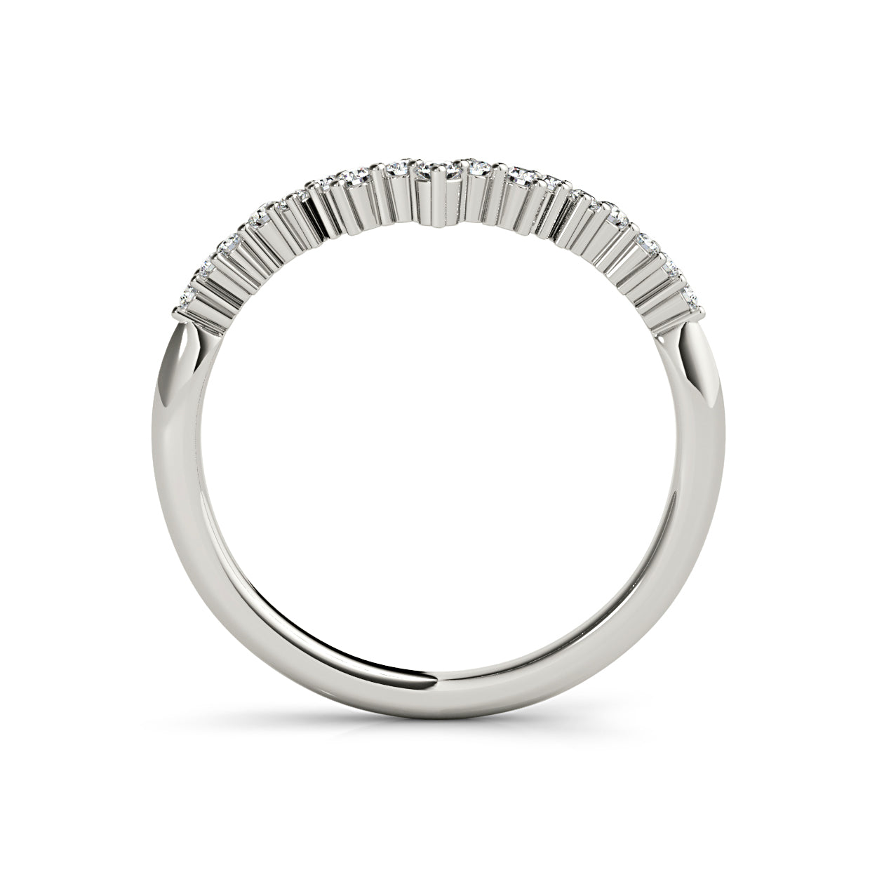 Round Diamond Curved Band-VIRABYANI