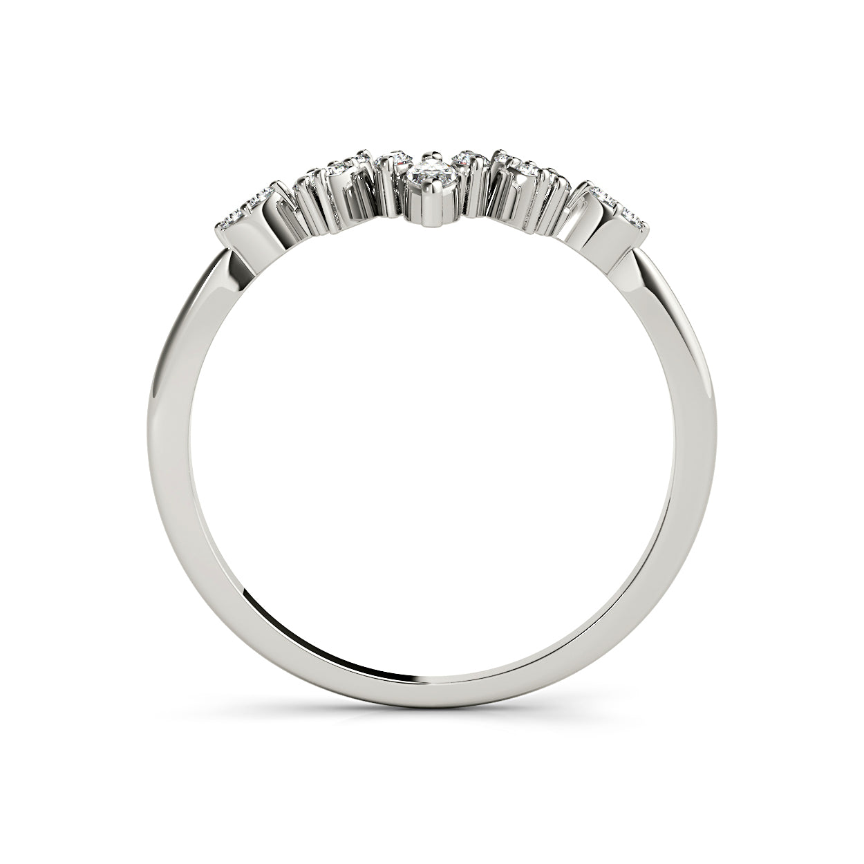 Round And Marquise Diamond Crown Style Band-VIRABYANI