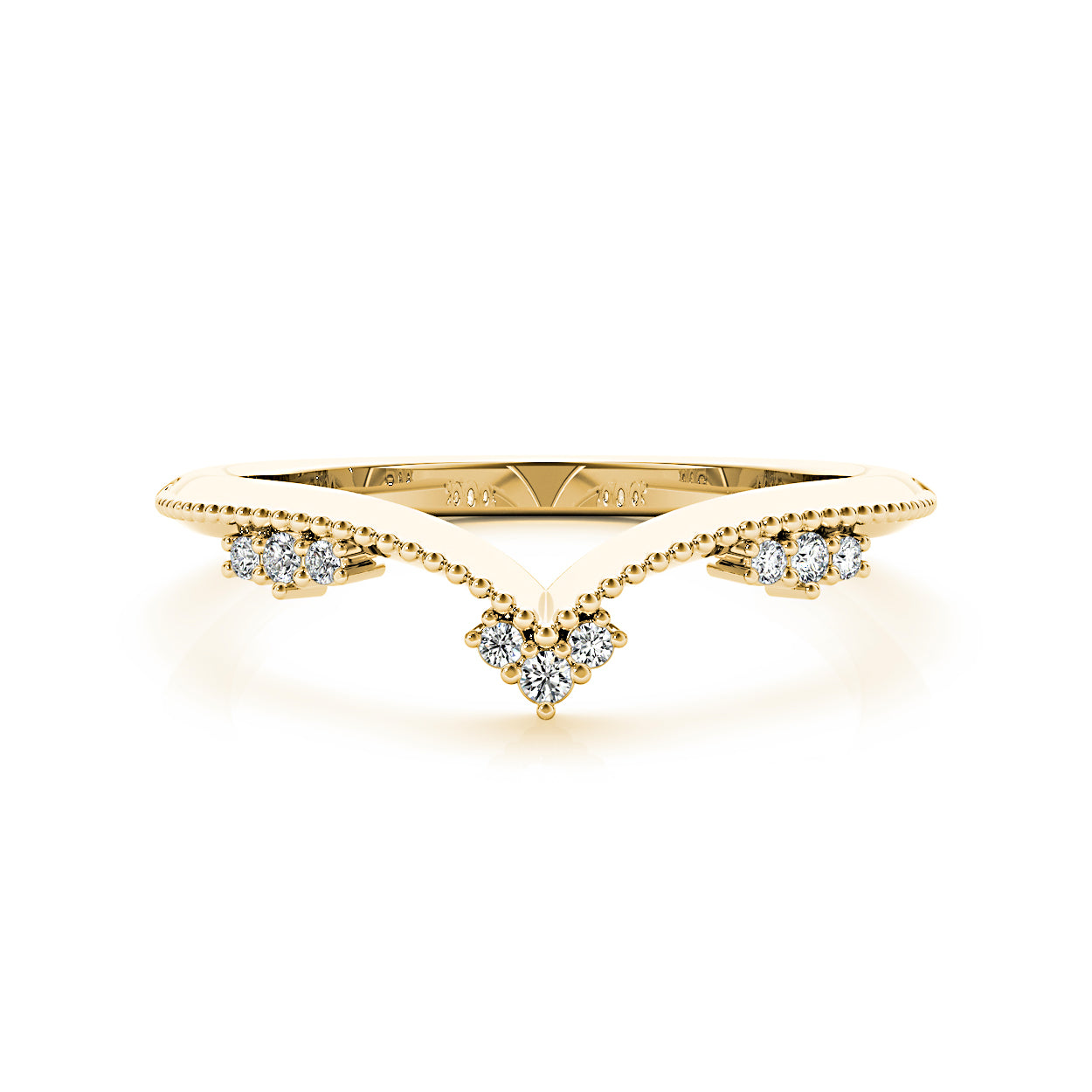 Round Diamond Chevron Band-VIRABYANI