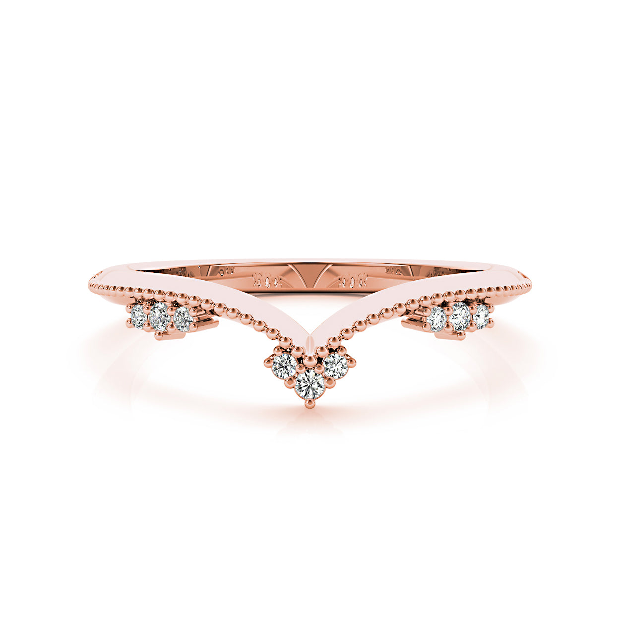 Round Diamond Chevron Band-VIRABYANI