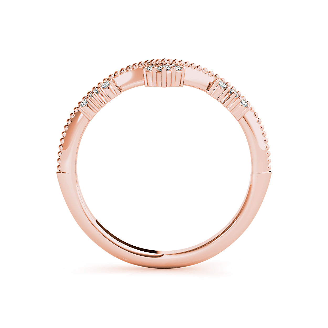 Round Diamond Chevron Band-VIRABYANI