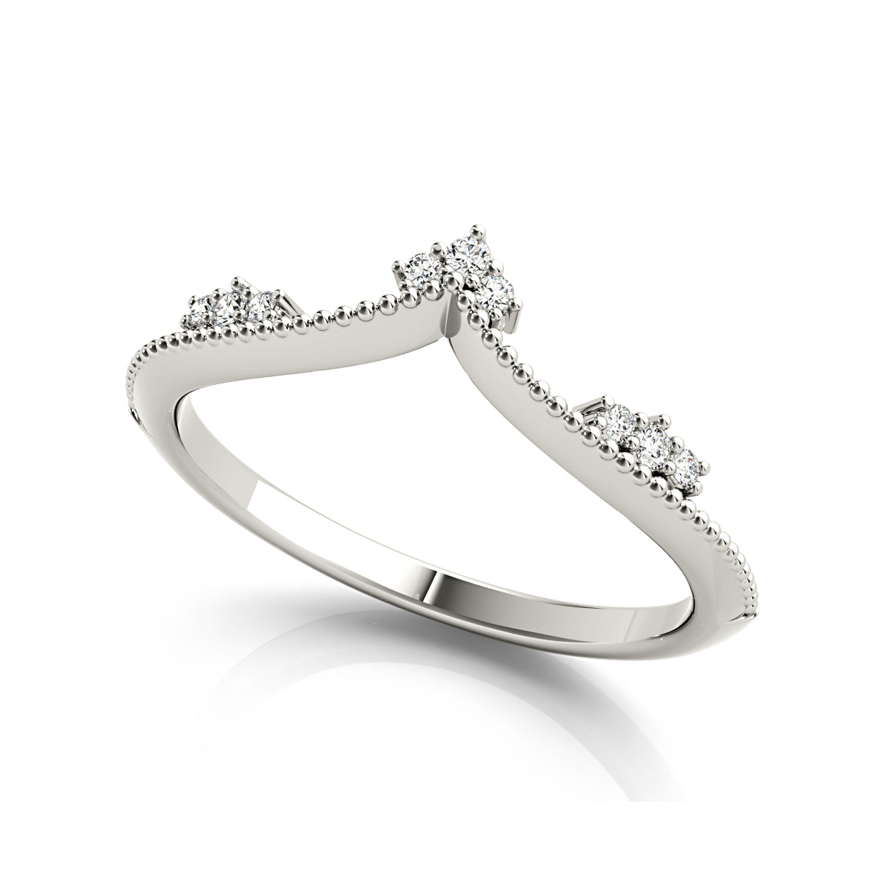 Round Diamond Chevron Band-VIRABYANI