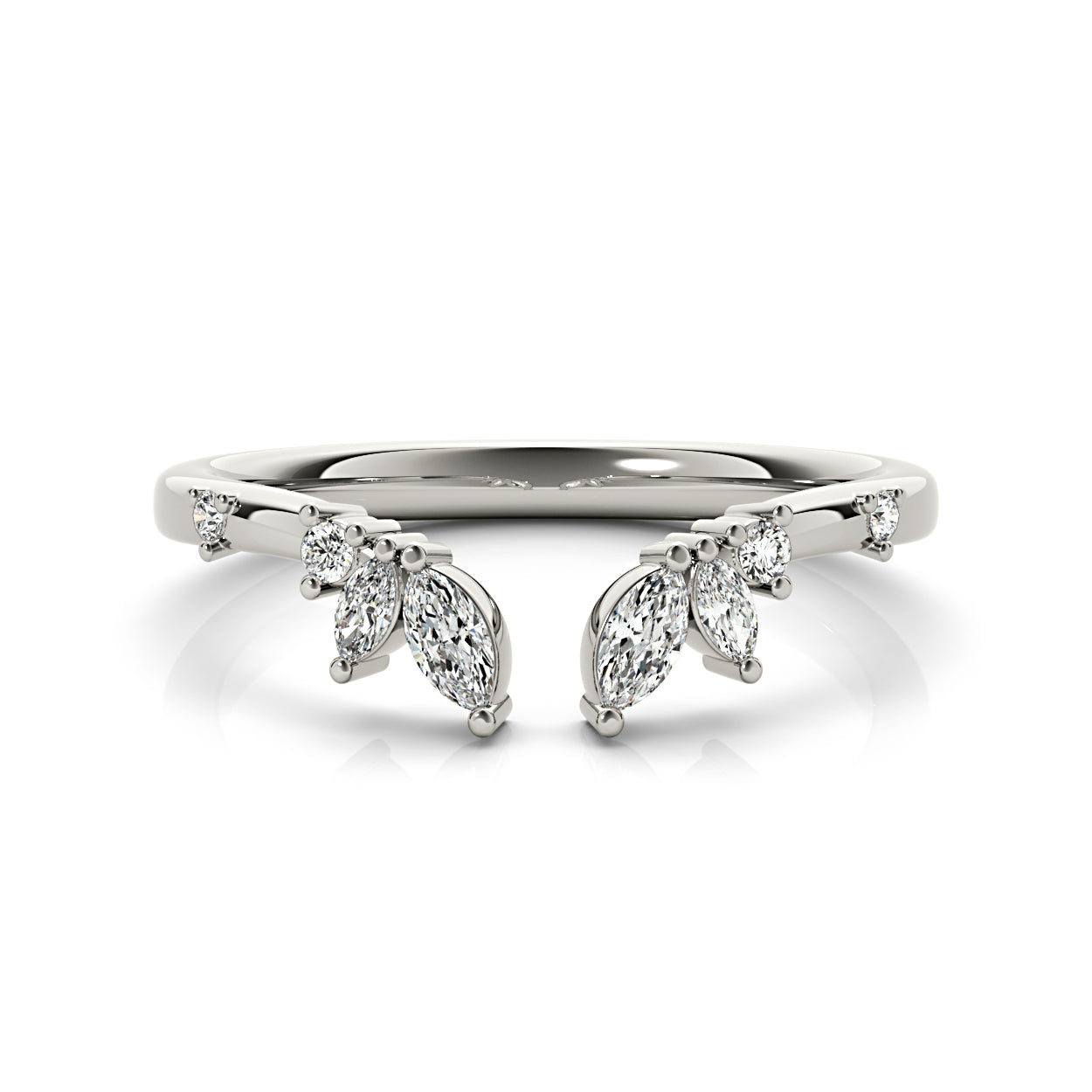 Round And Marquise Diamond Open Band-VIRABYANI