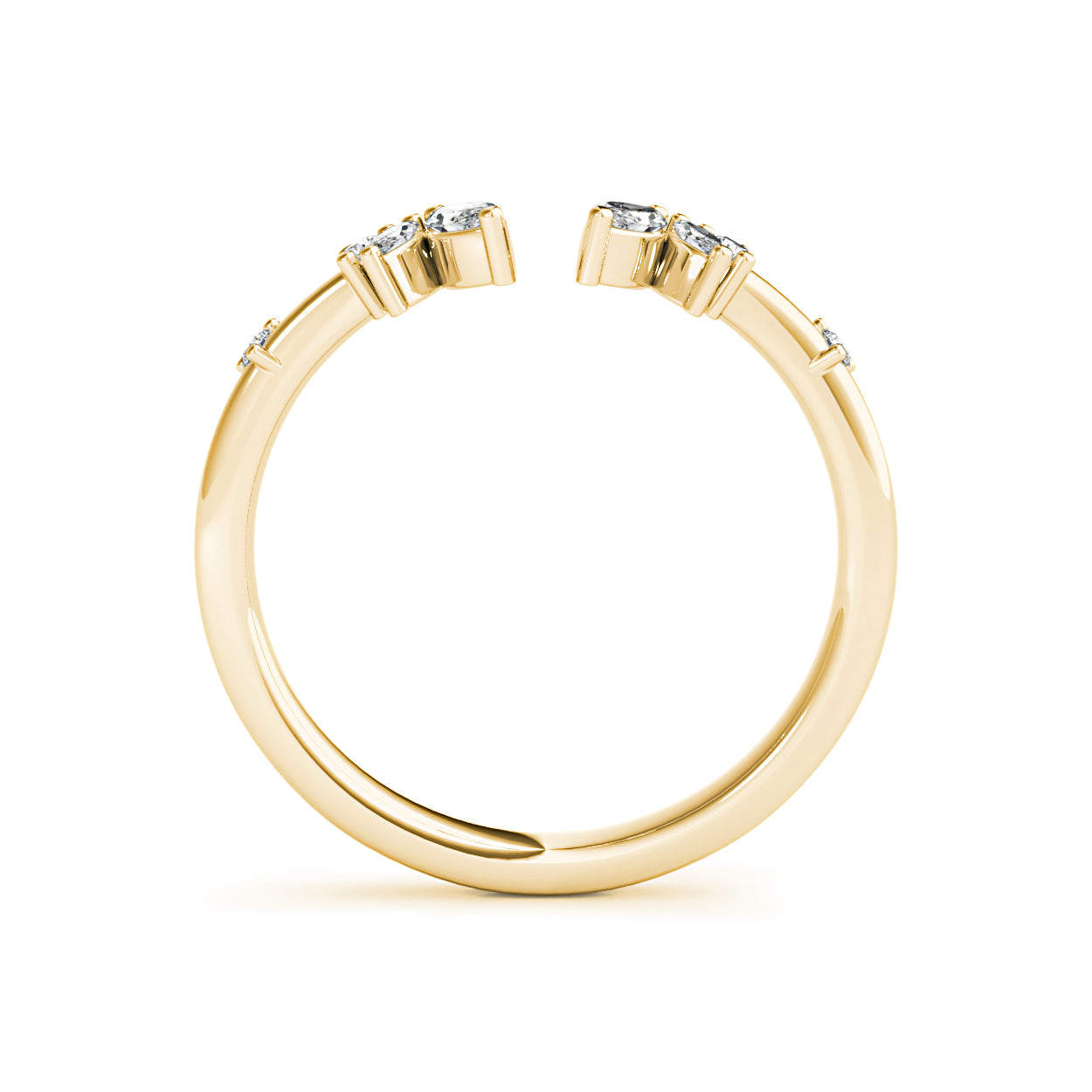 Round And Marquise Diamond Open Band-VIRABYANI