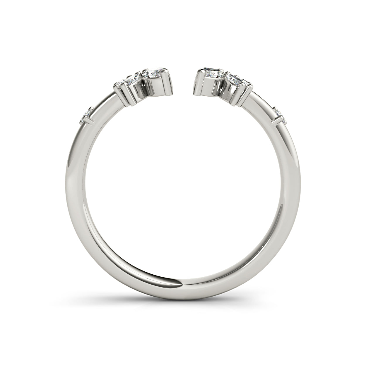 Round And Marquise Diamond Open Band-VIRABYANI