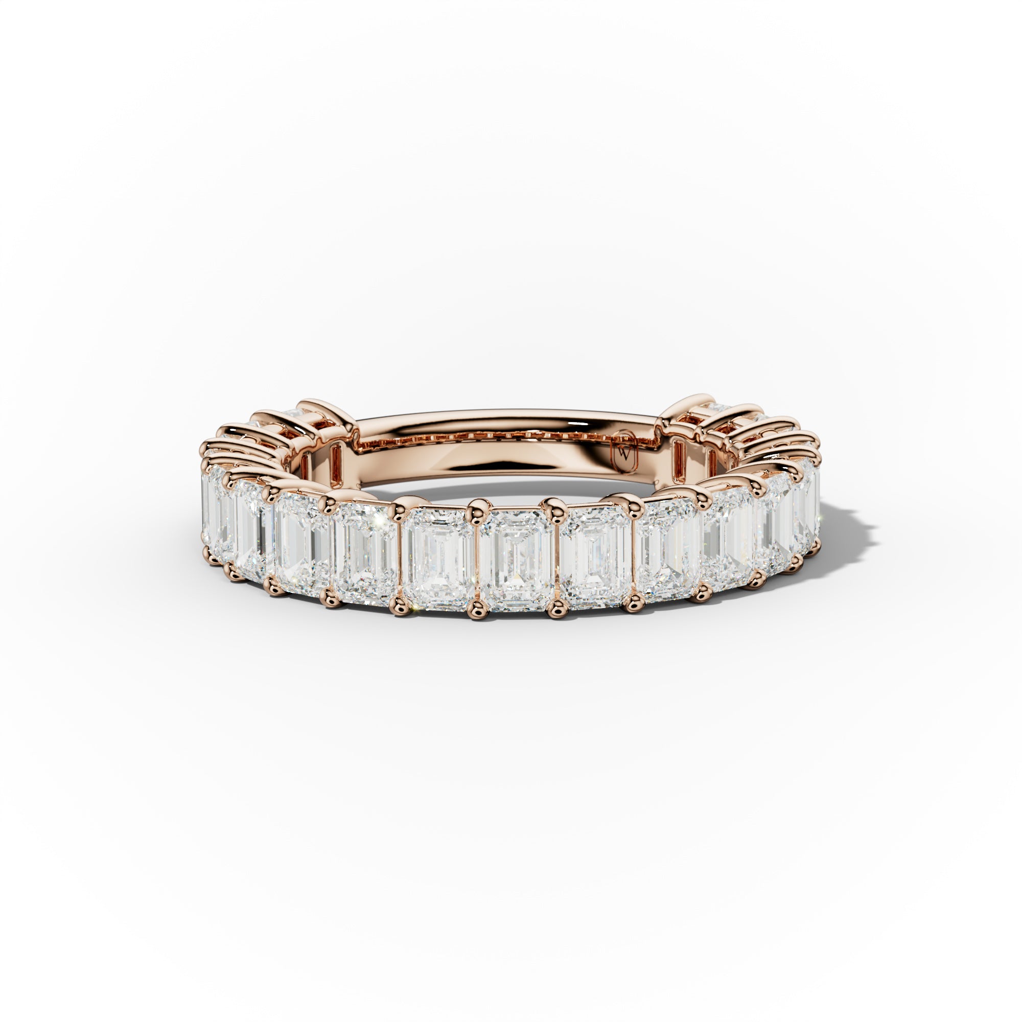 3.0 Carat Emerald Diamond Anniversary Band