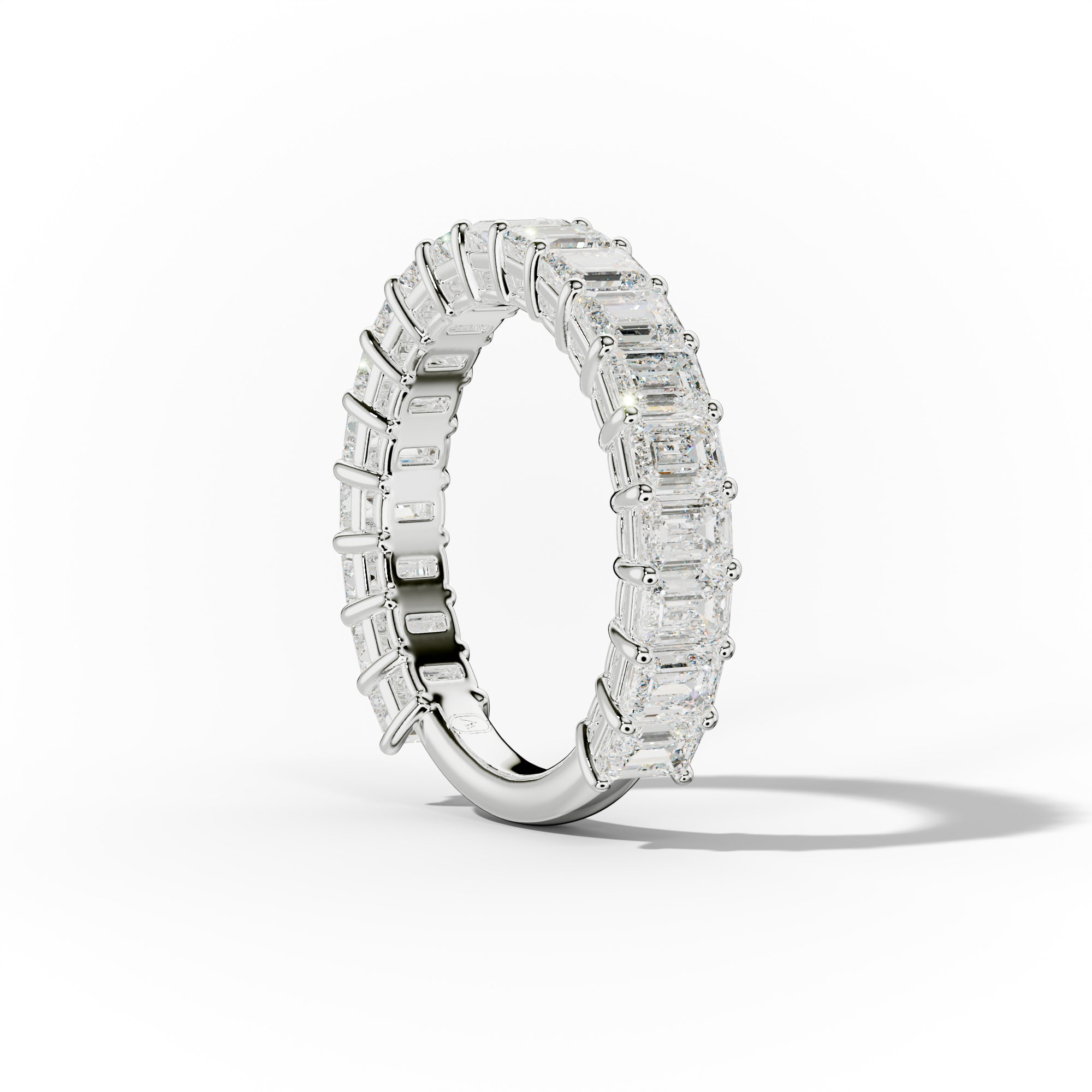 3.0 Carat Emerald Diamond Anniversary Band
