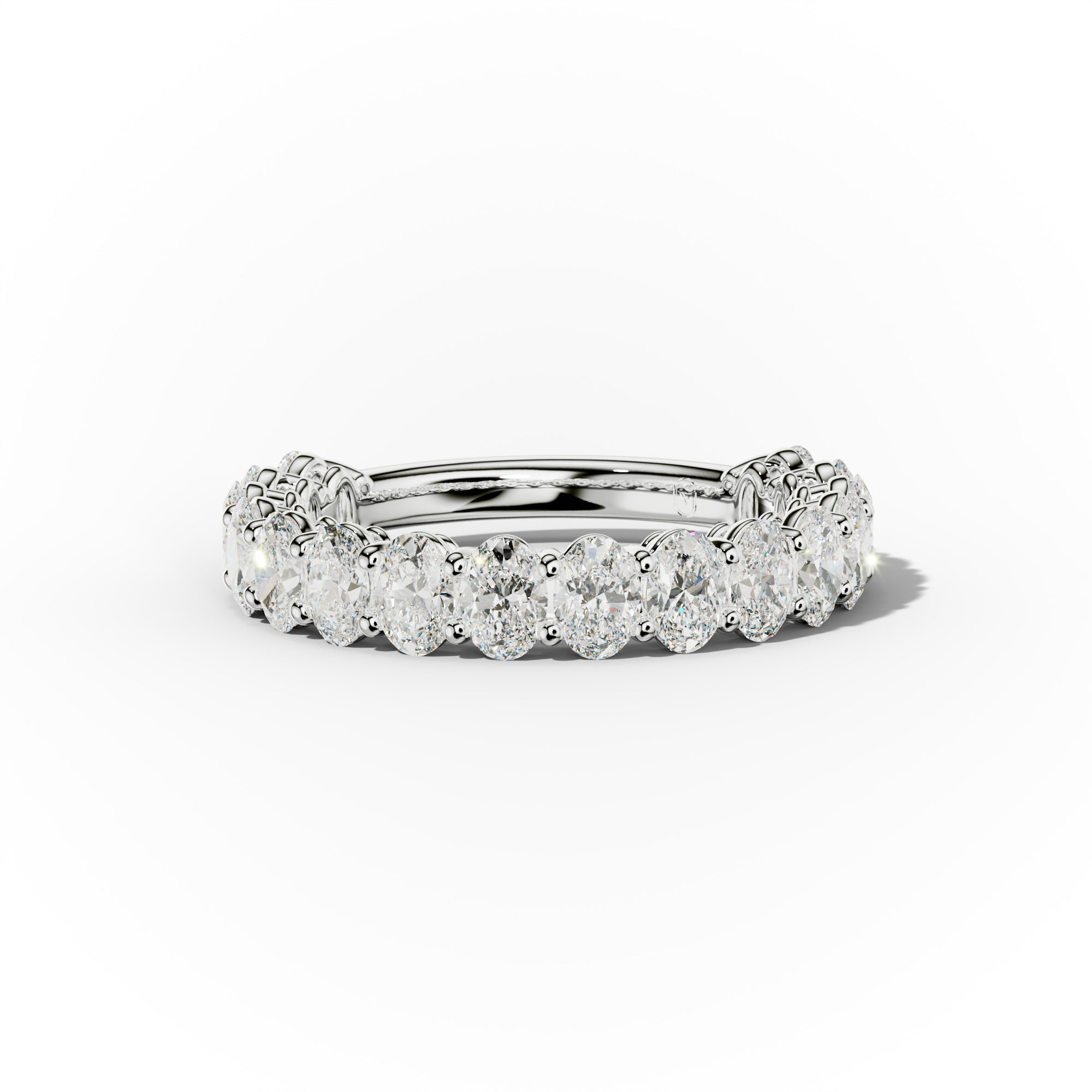 2.0 Carat Oval Diamond Anniversary Band