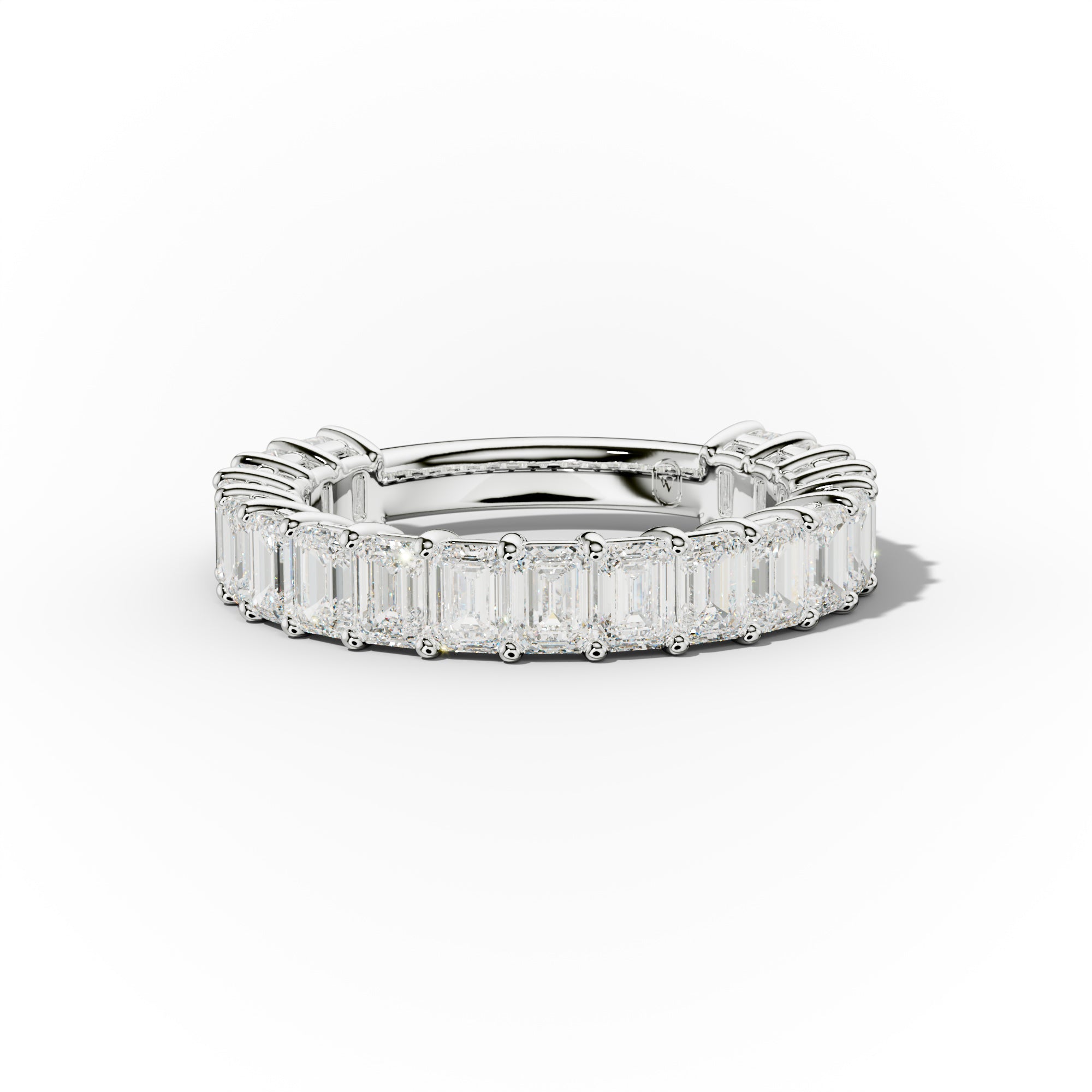 3.0 Carat Emerald Diamond Anniversary Band