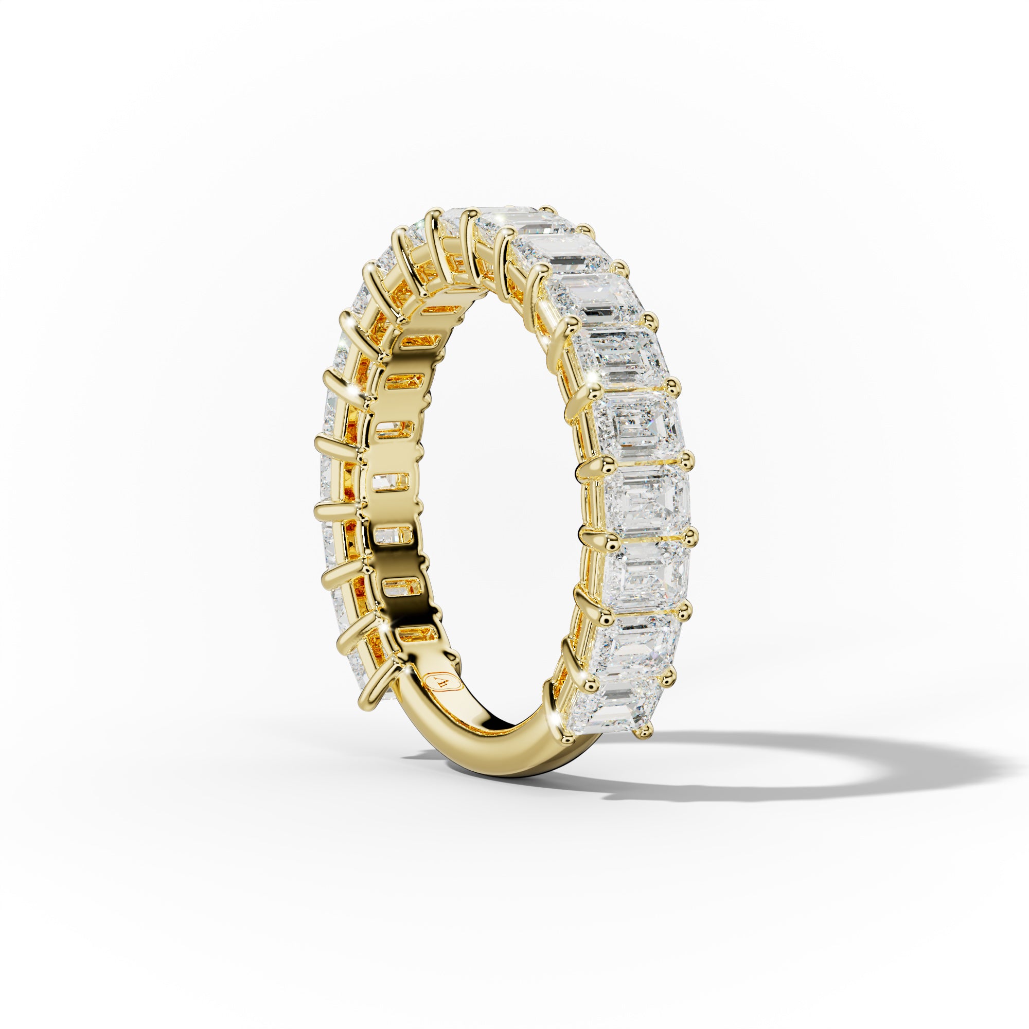 3.0 Carat Emerald Diamond Anniversary Band