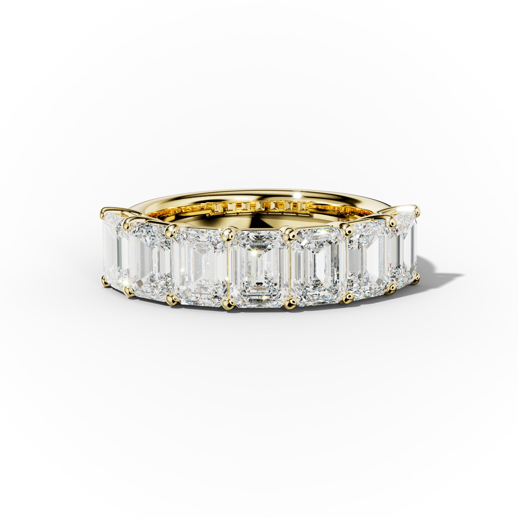 4.0 Carat Emerald Diamond Anniversary Band