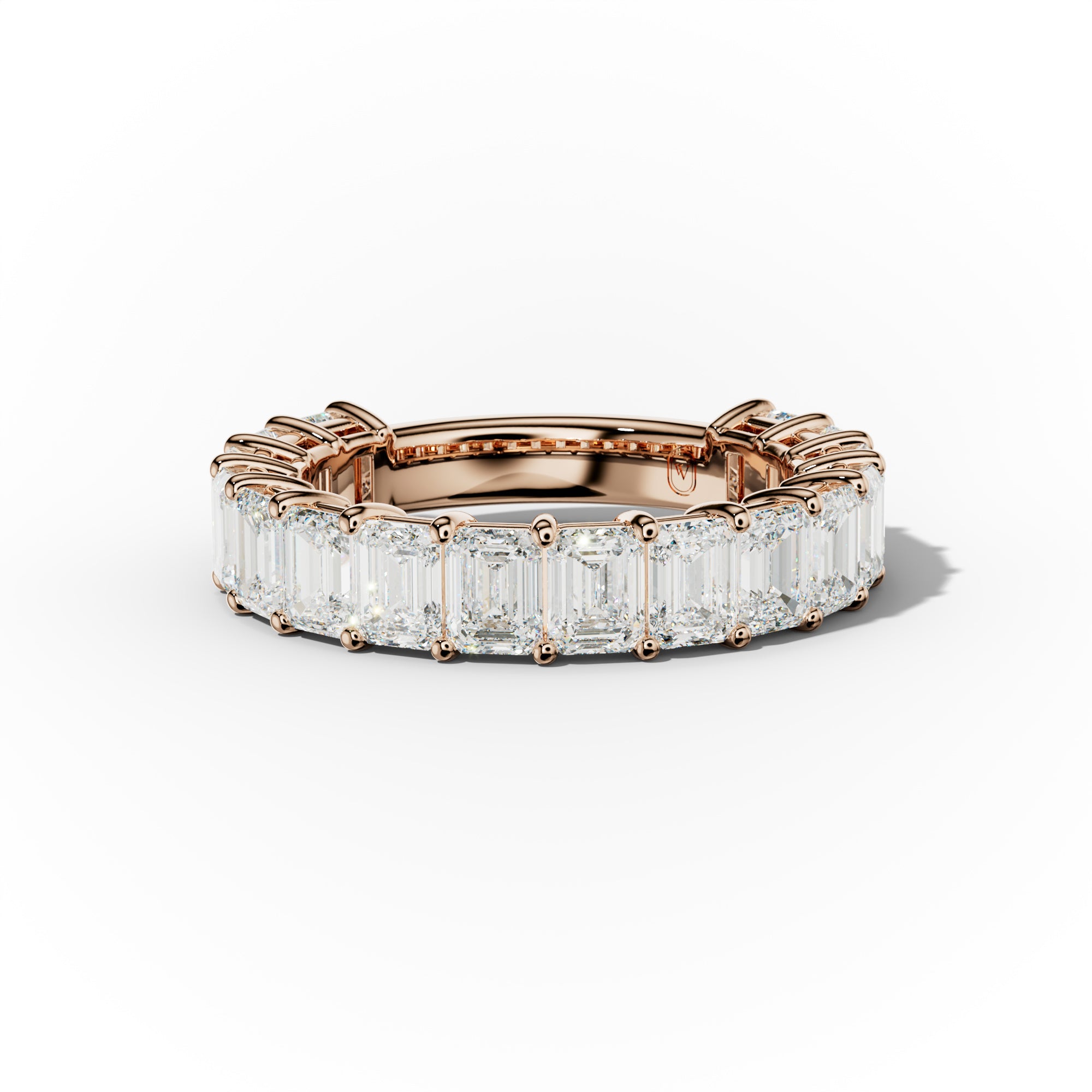 4.0 Carat Emerald Diamond Anniversary Band