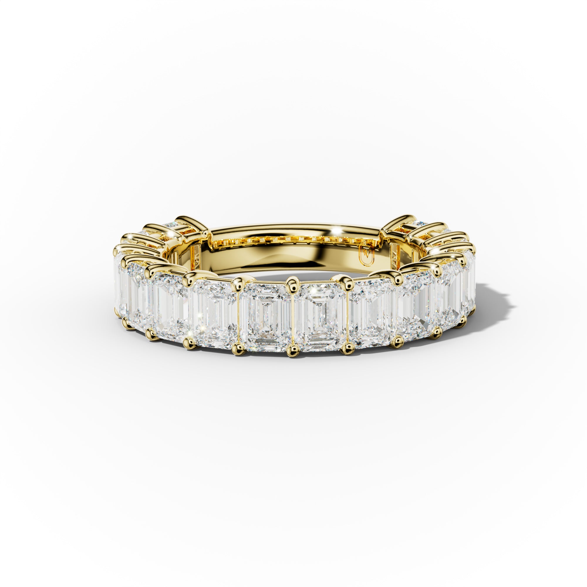 4.0 Carat Emerald Diamond Anniversary Band