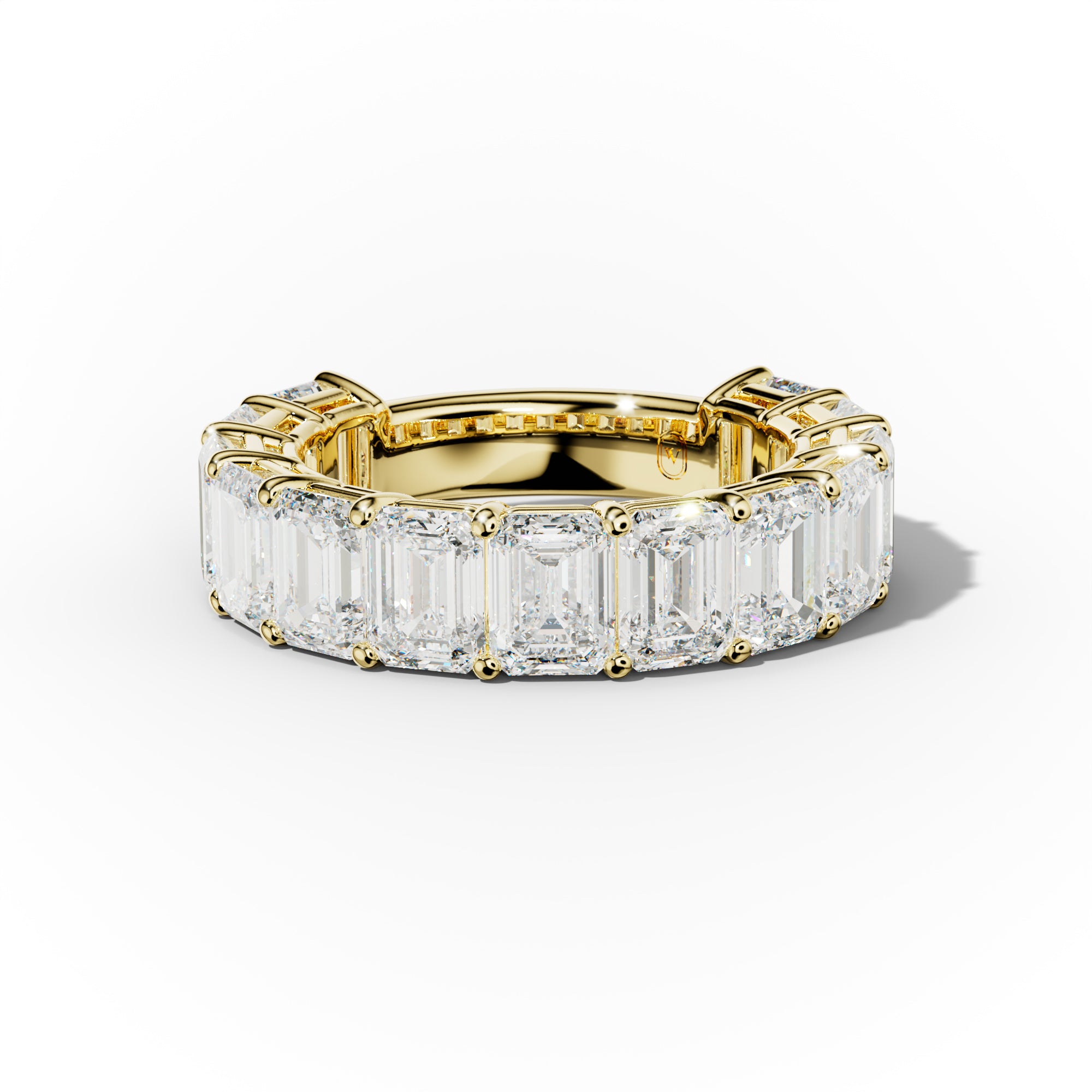 7.0 Carat Emerald Diamond Anniversary Band