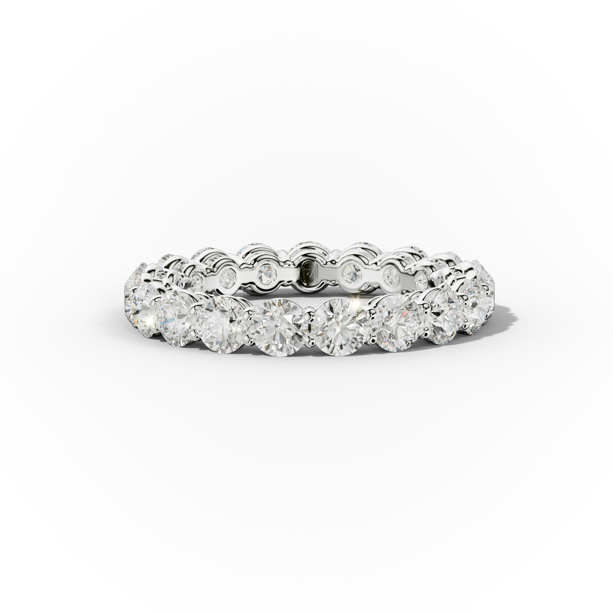 3.0 Carat Round Diamond Eternity Band Shared Prong