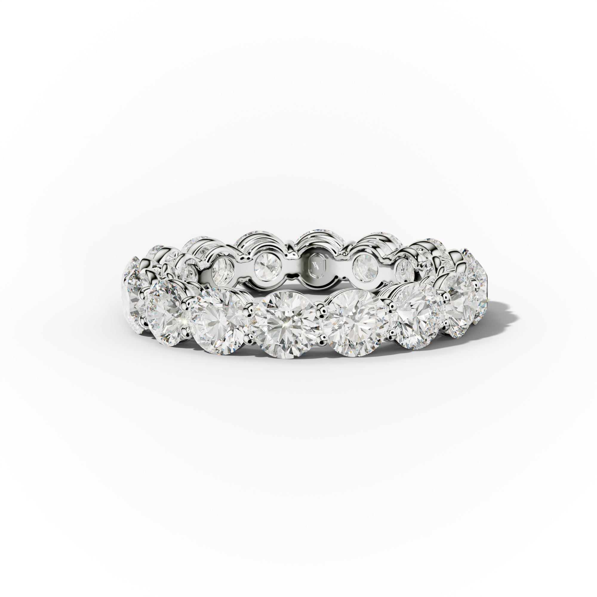 4.0 Carat Round Diamond Eternity Band Shared Prong