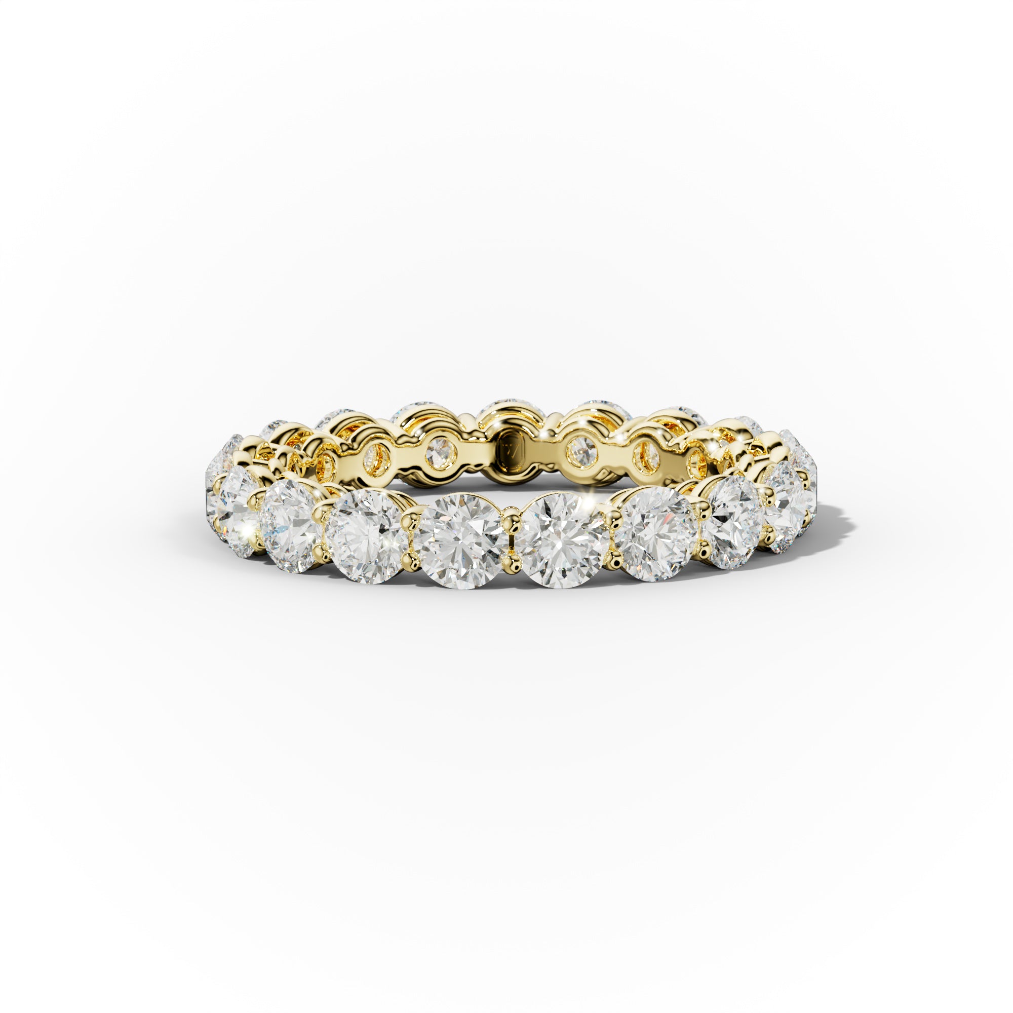3.0 Carat Round Diamond Eternity Band Shared Prong