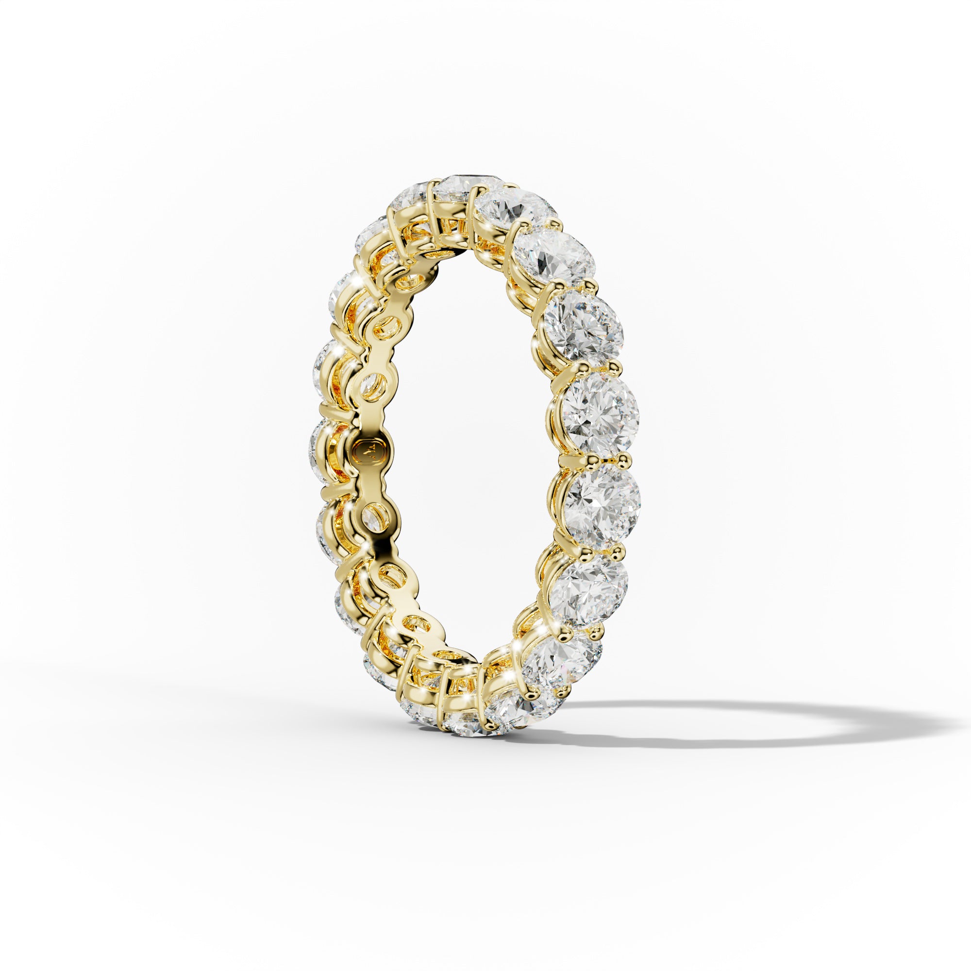 3.0 Carat Round Diamond Eternity Band Shared Prong
