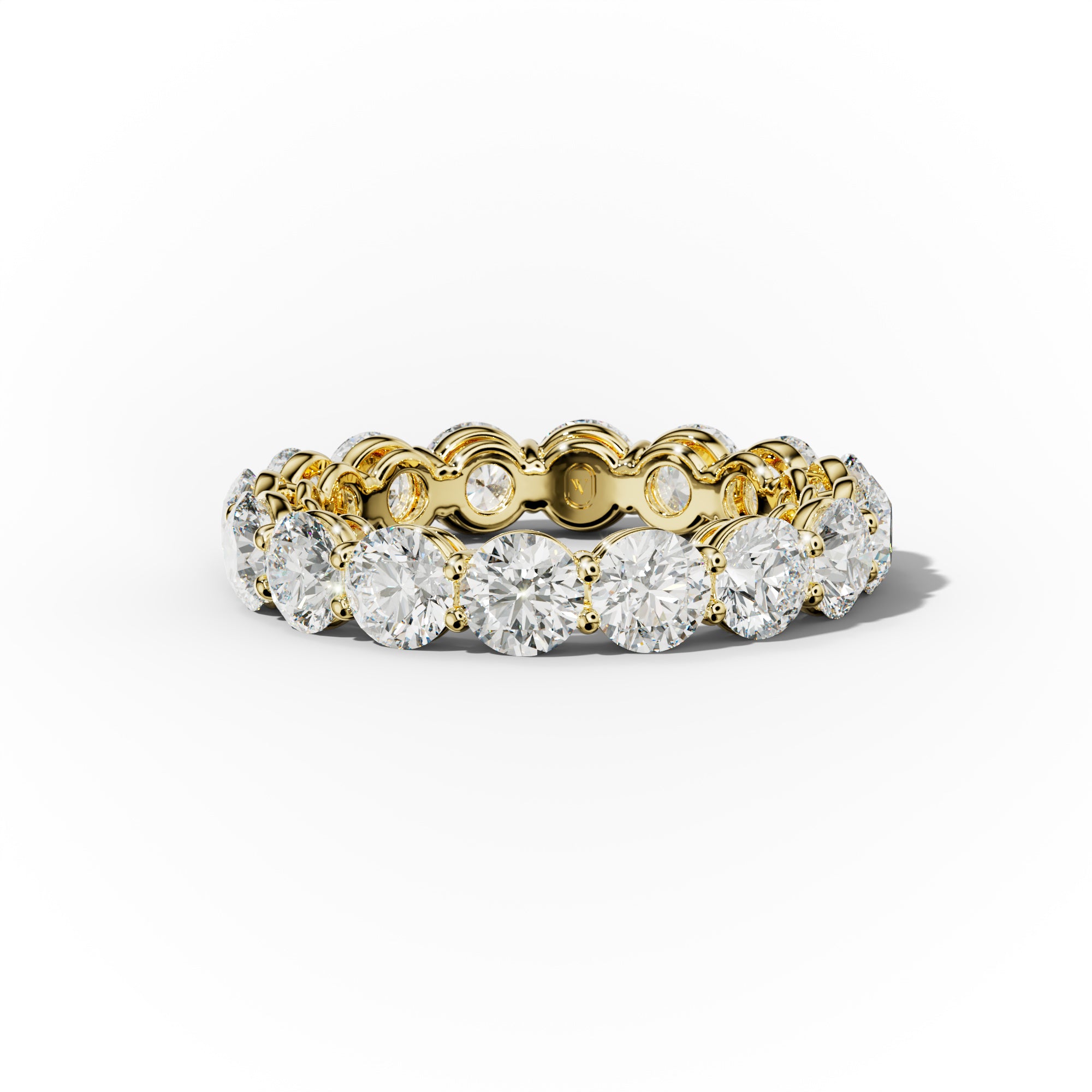 4.0 Carat Round Diamond Eternity Band Shared Prong