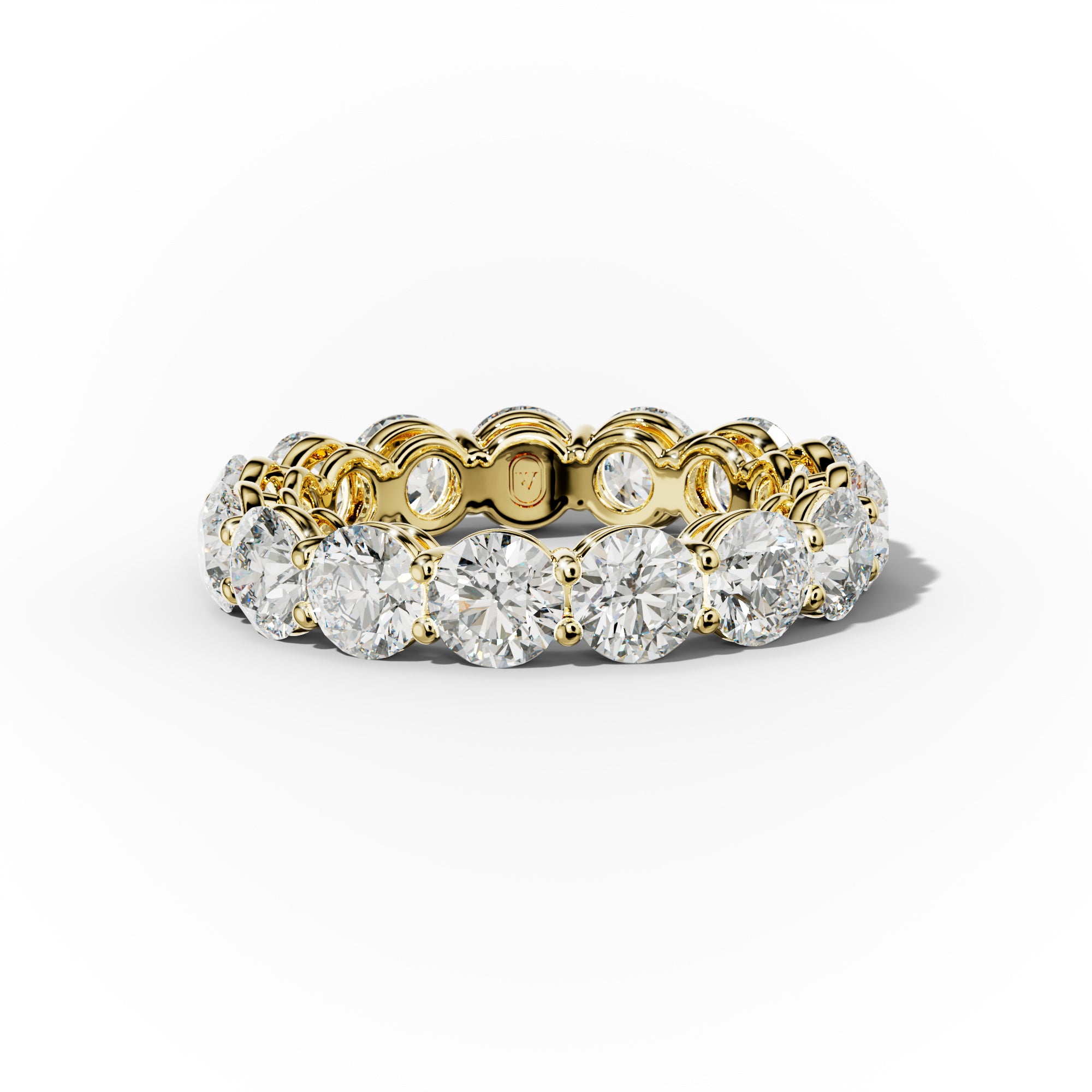 5.0 Carat Round Diamond Eternity Band Shared Prong