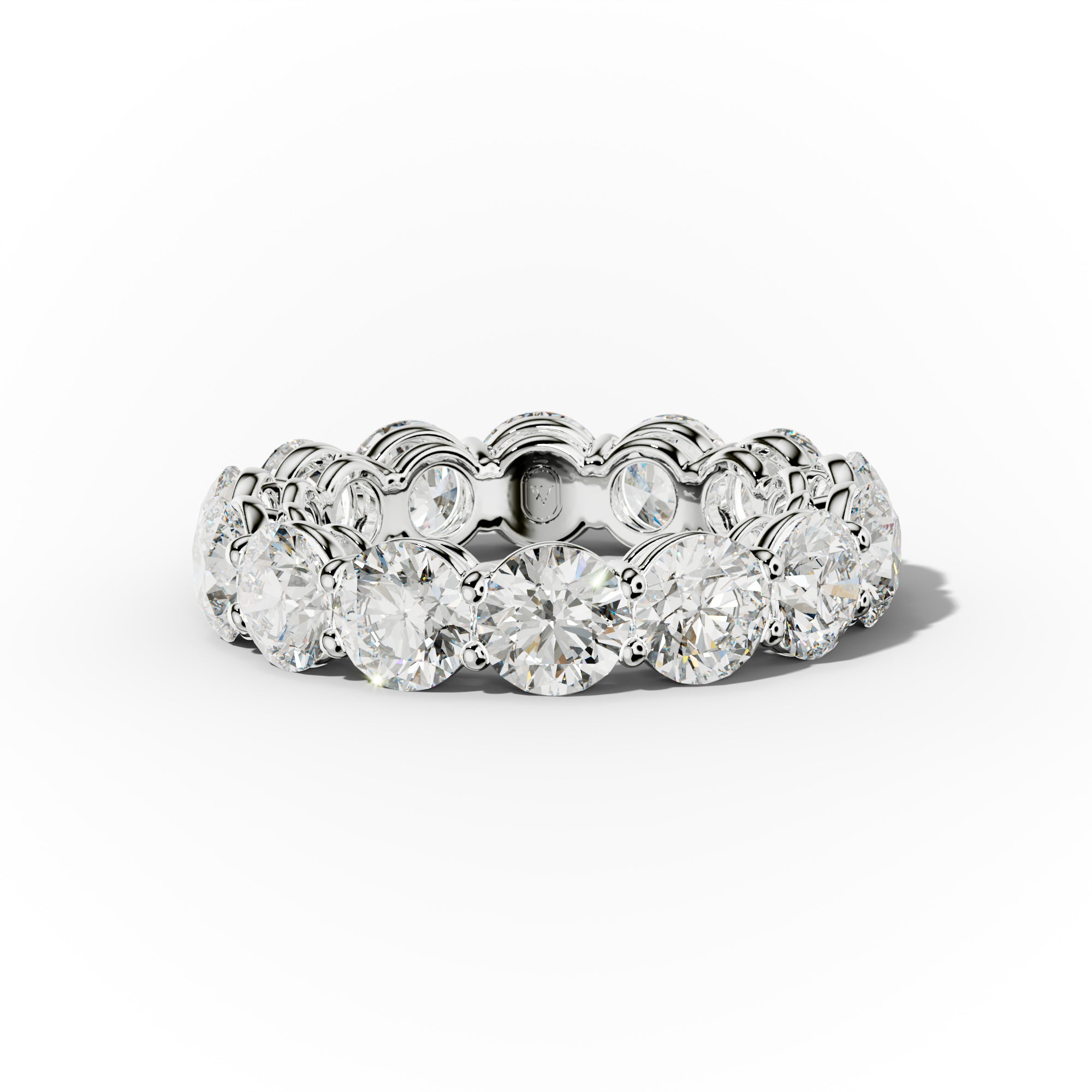 Classic 6.0 Carat Round Diamond Eternity Band Shared Prong