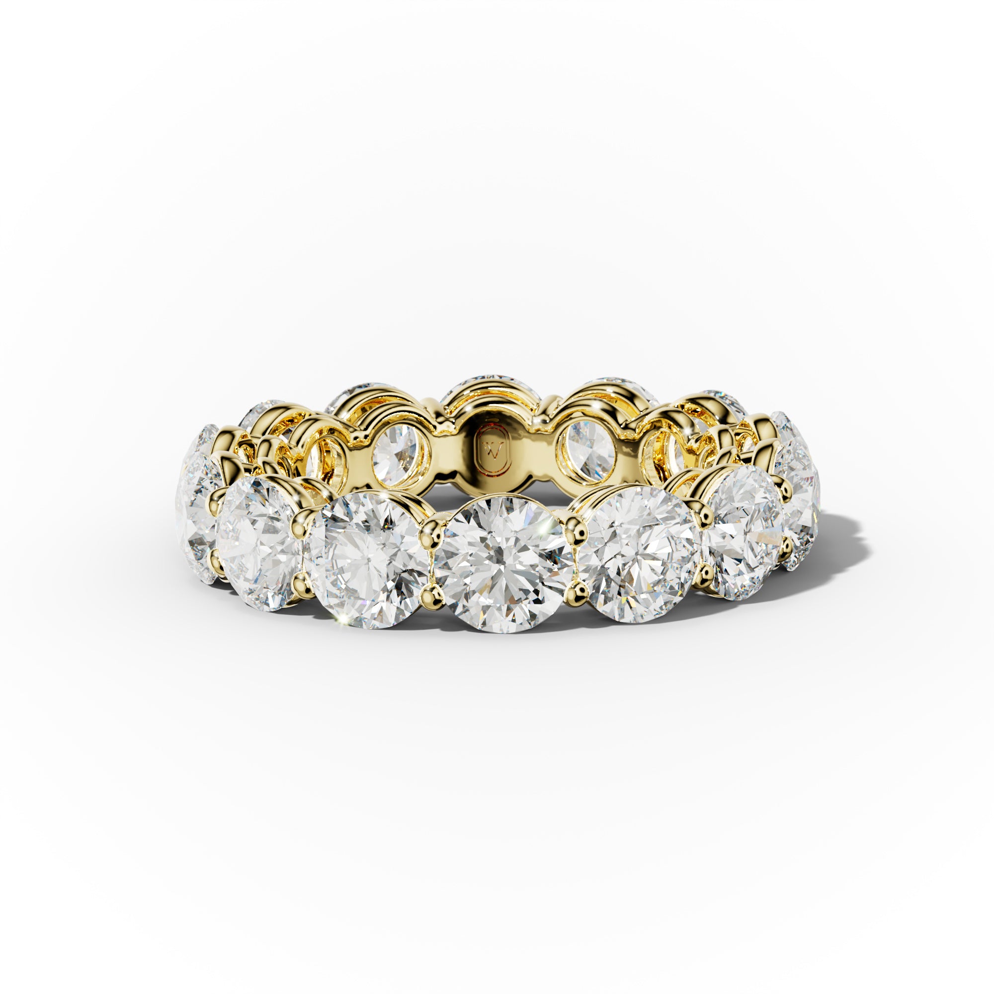 Classic 6.0 Carat Round Diamond Eternity Band Shared Prong