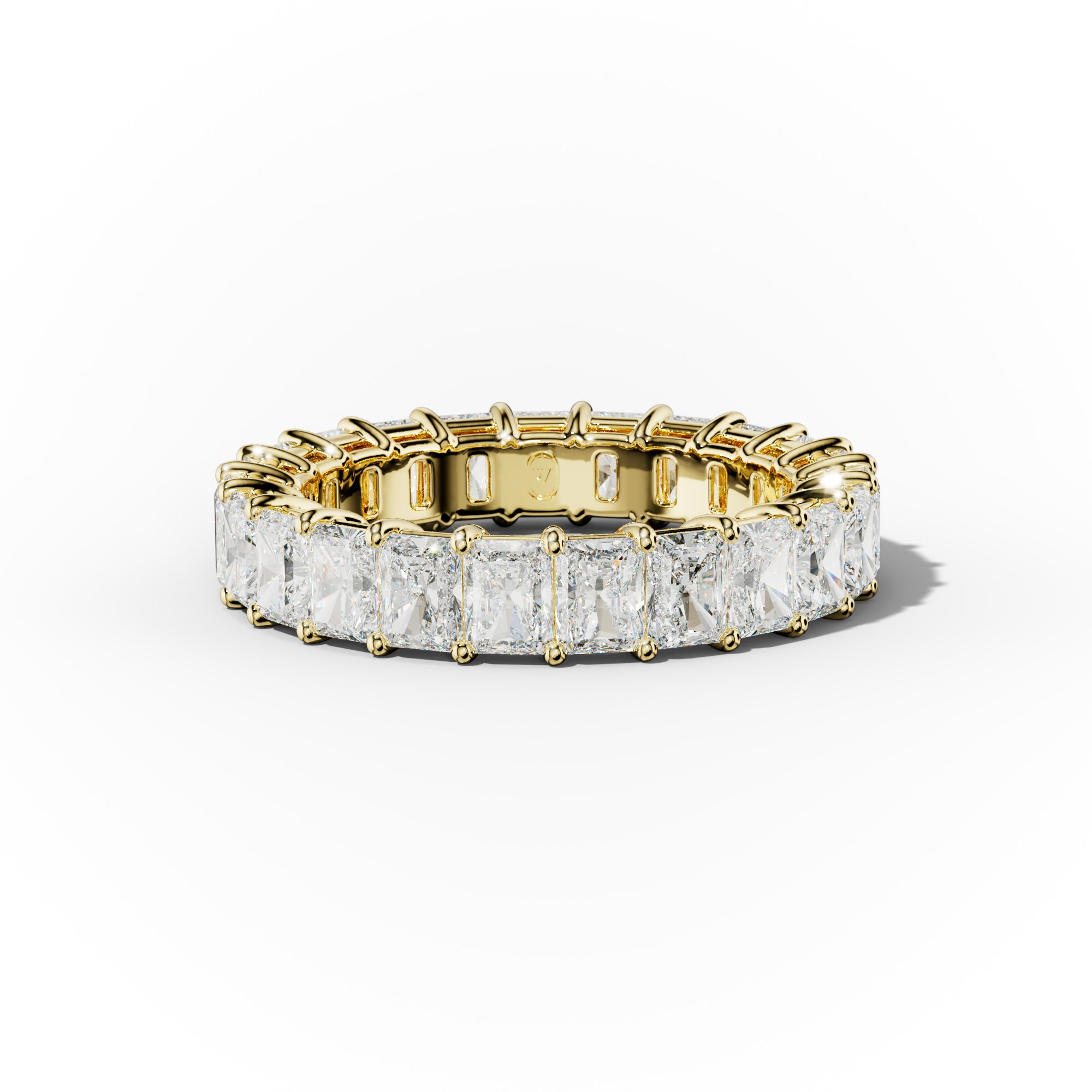 5.0 Carat Radiant Diamond Eternity Band Shared Prong