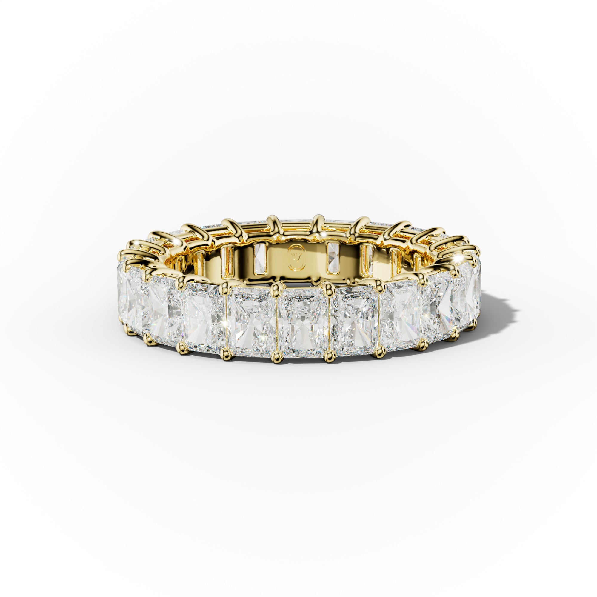 6.0 Carat Radiant Cut Diamond Eternity Band Shared Prong