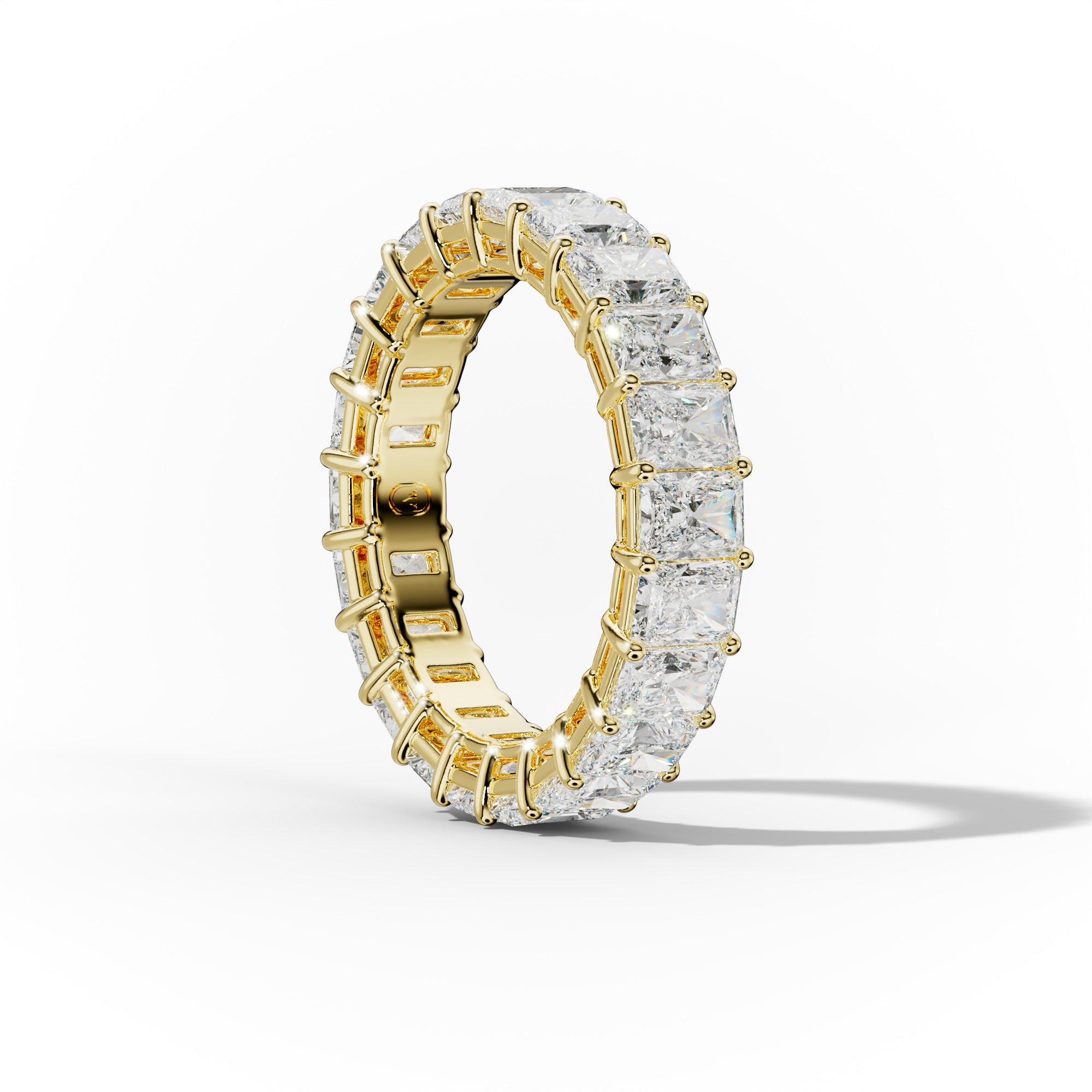 6.0 Carat Radiant Cut Diamond Eternity Band Shared Prong