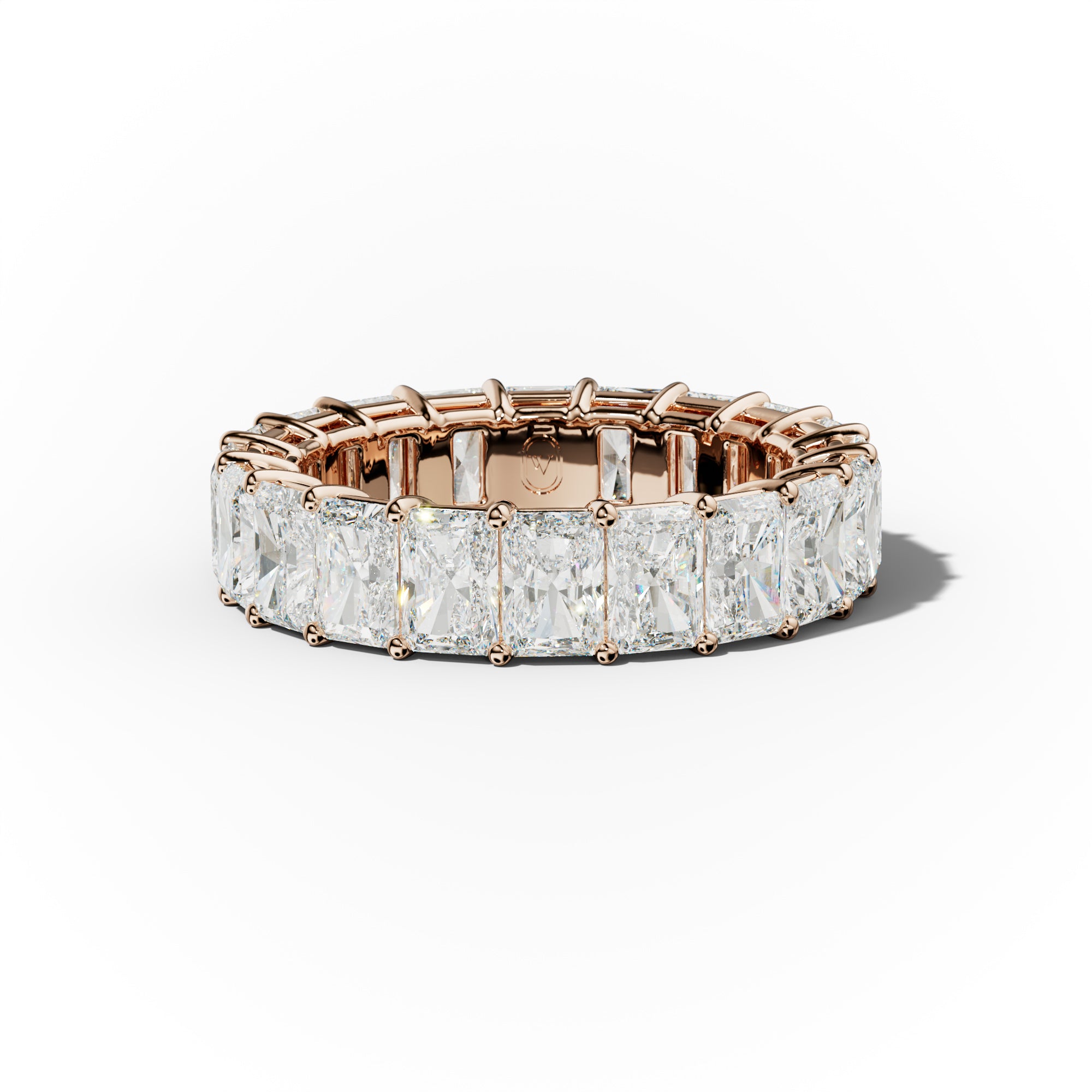 7.0 Carat Radiant Cut Diamond Eternity Band Shared Prong
