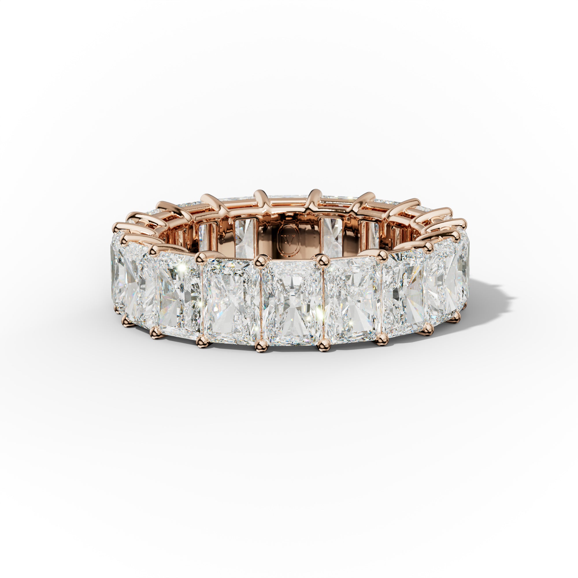 9.0 ct. Radiant Shape Diamond Eternity Band Low Profile Style