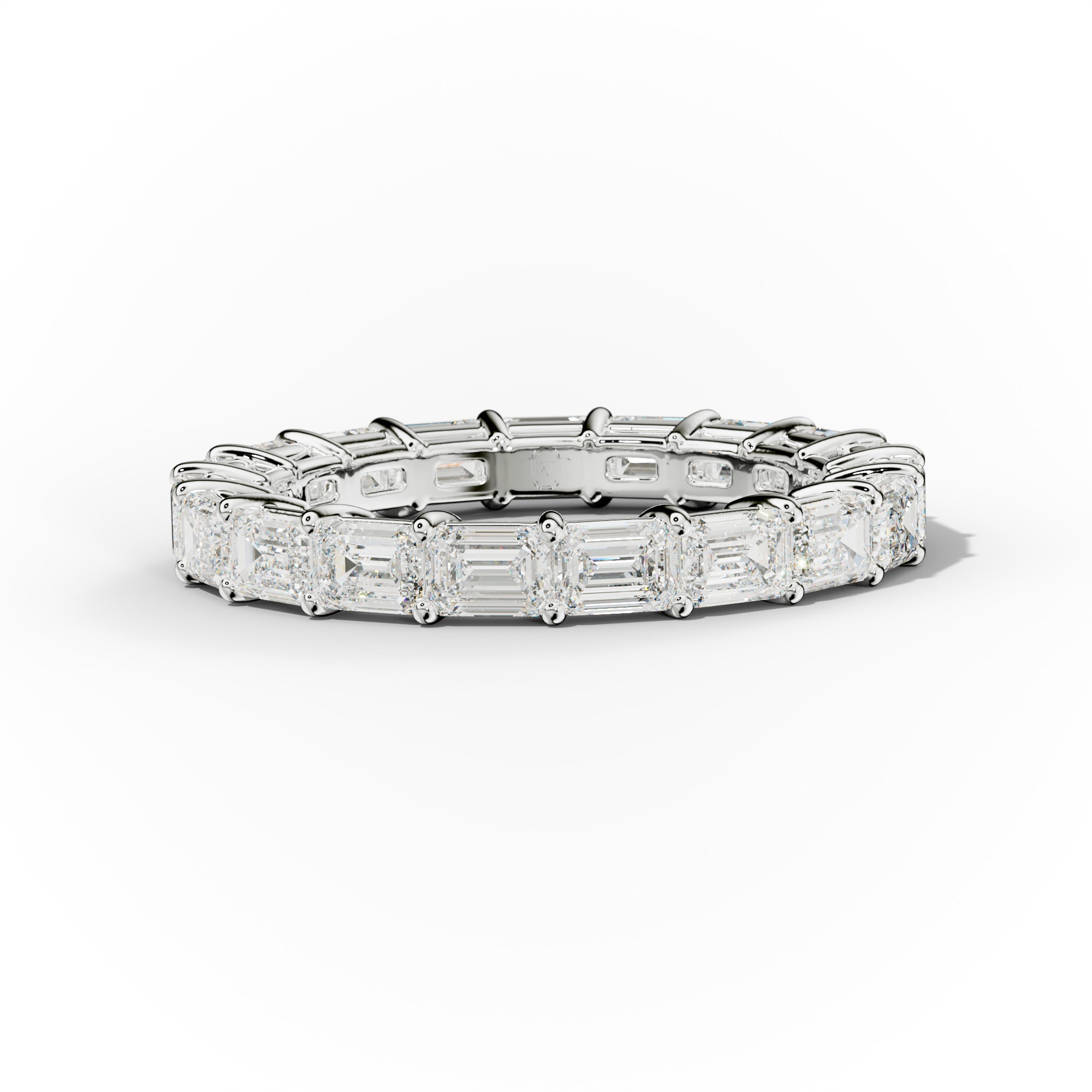 3.0 Carat East West Emerald Cut Diamond Eternity Band