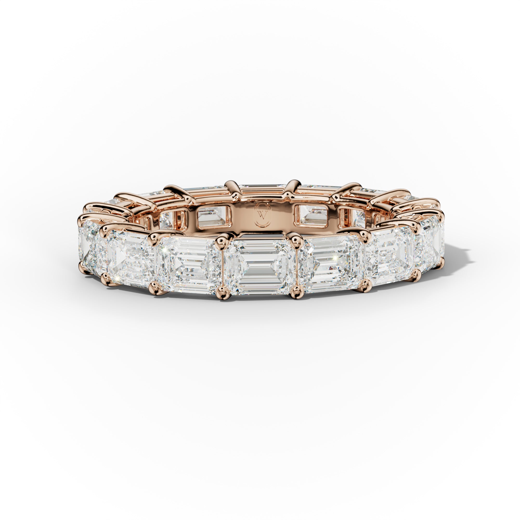 4.0 Carat East West Emerald Cut Diamond Eternity Band
