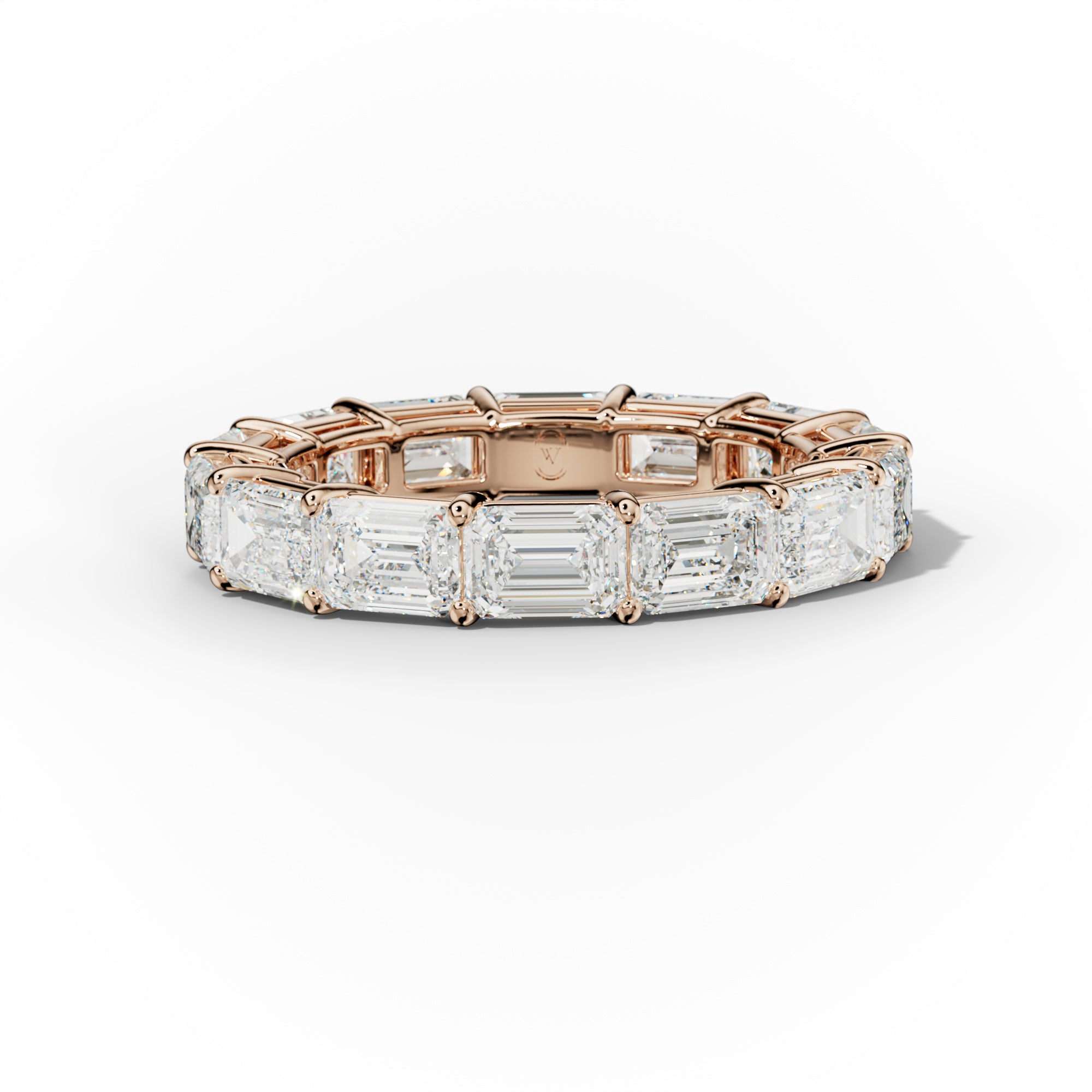 5.0 Carat East West Emerald Cut Diamond Eternity Band