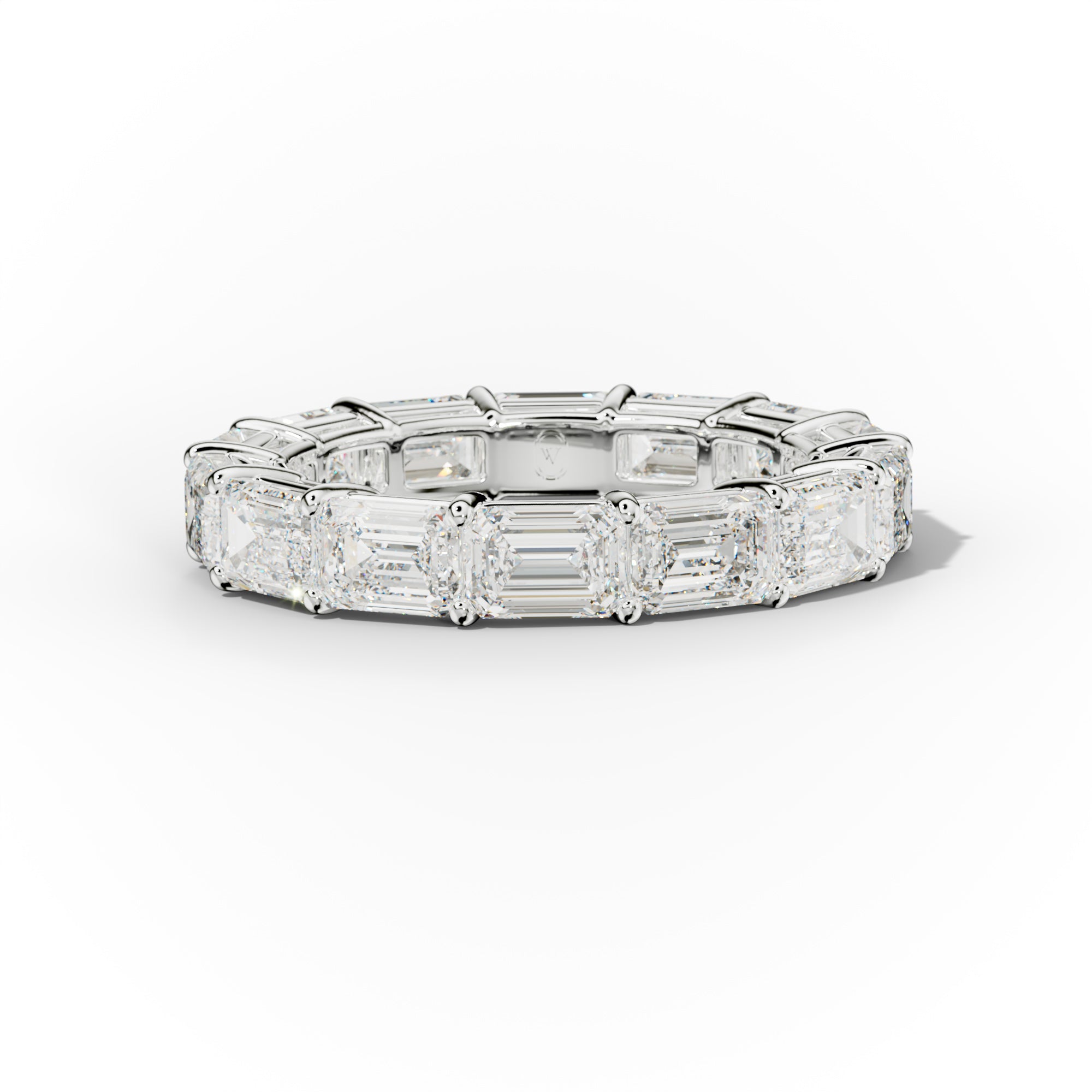 5.0 Carat East West Emerald Cut Diamond Eternity Band