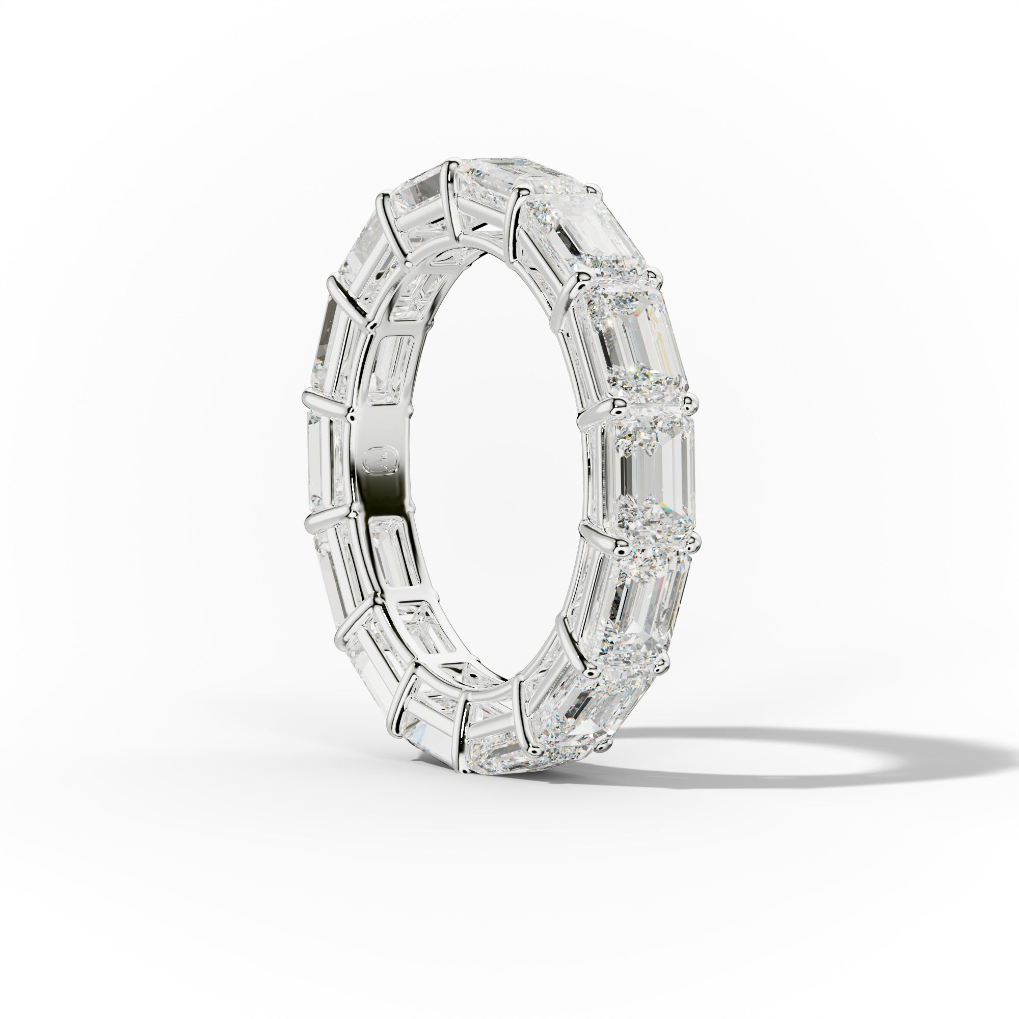 5.0 Carat East West Emerald Cut Diamond Eternity Band