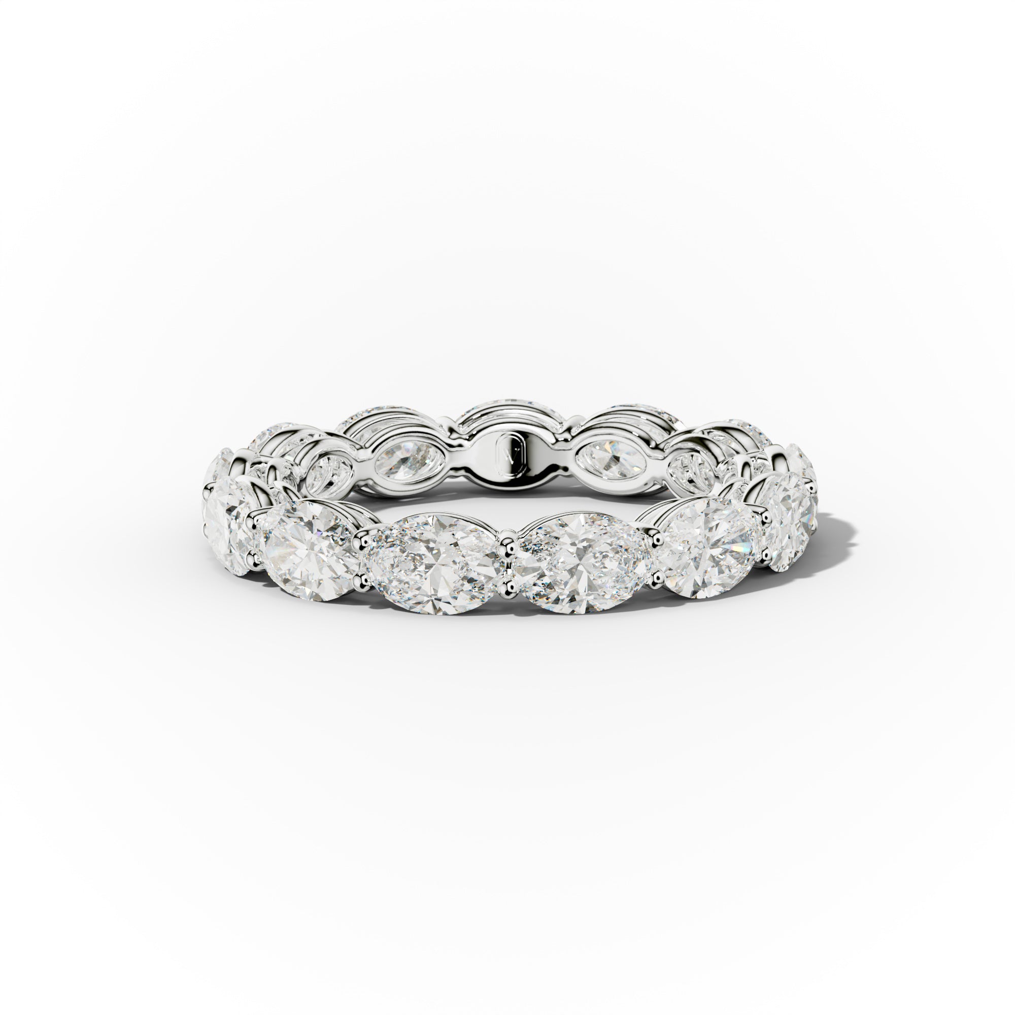 3.0 Carat East West Oval Cut Diamond Eternity Band