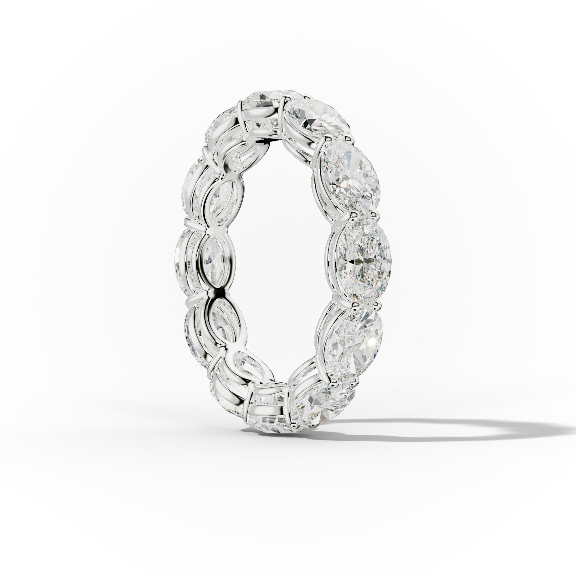 3.0 Carat East West Oval Cut Diamond Eternity Band