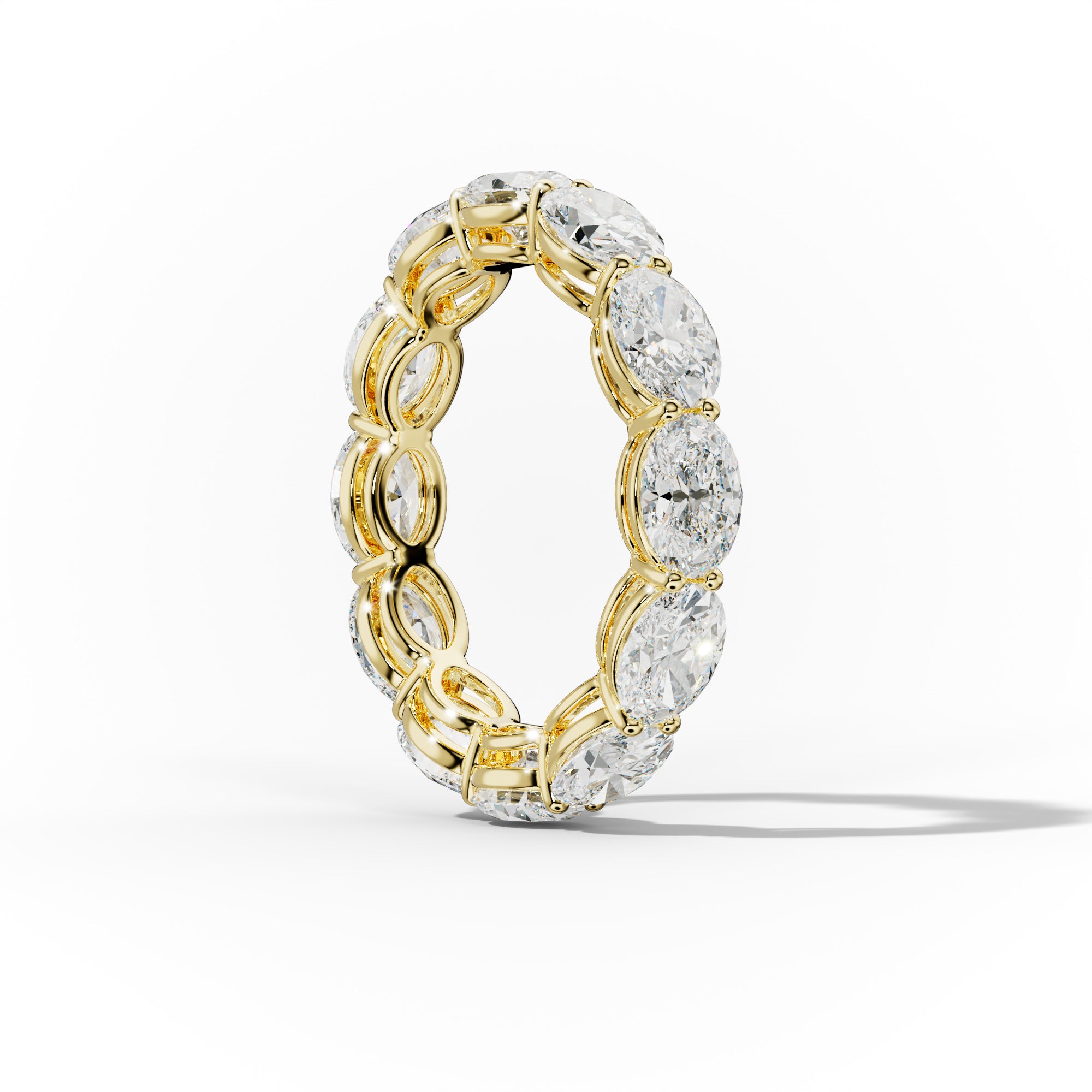 3.0 Carat East West Oval Cut Diamond Eternity Band