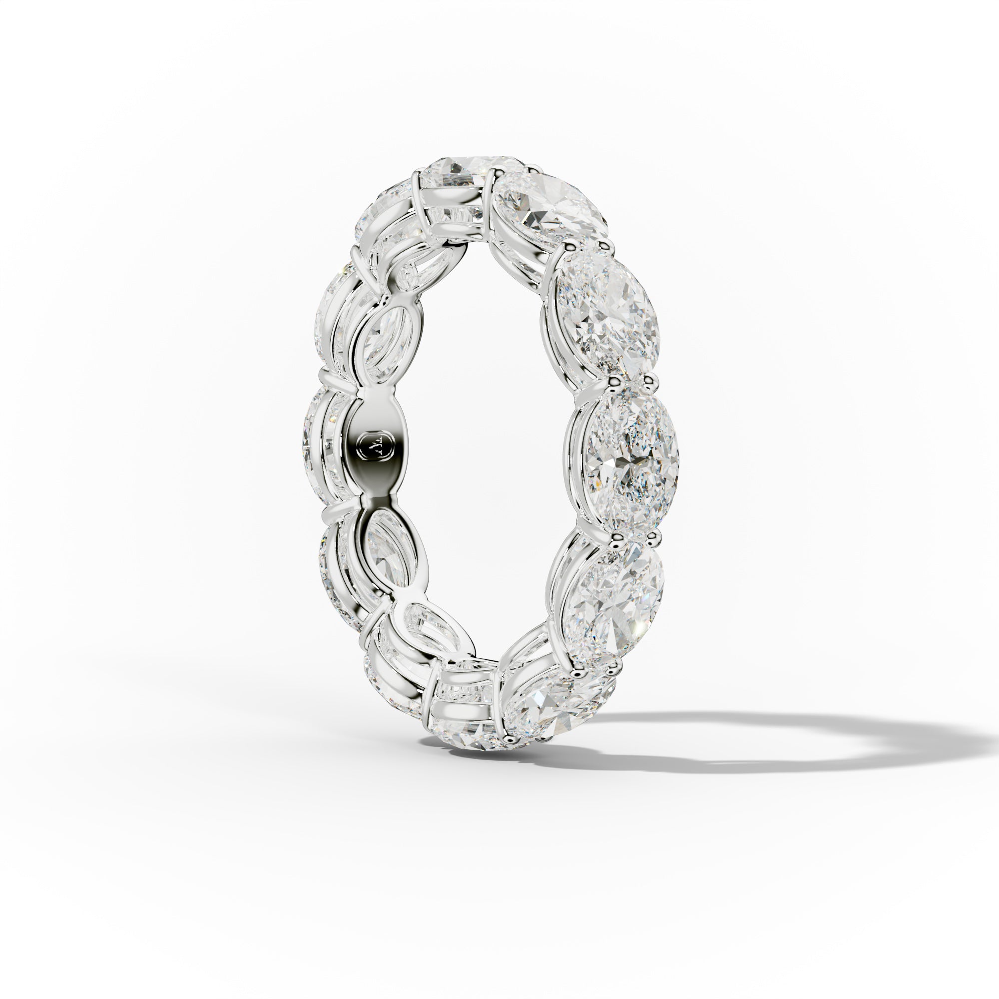 4.0 Carat East West Oval Cut Diamond Eternity Band