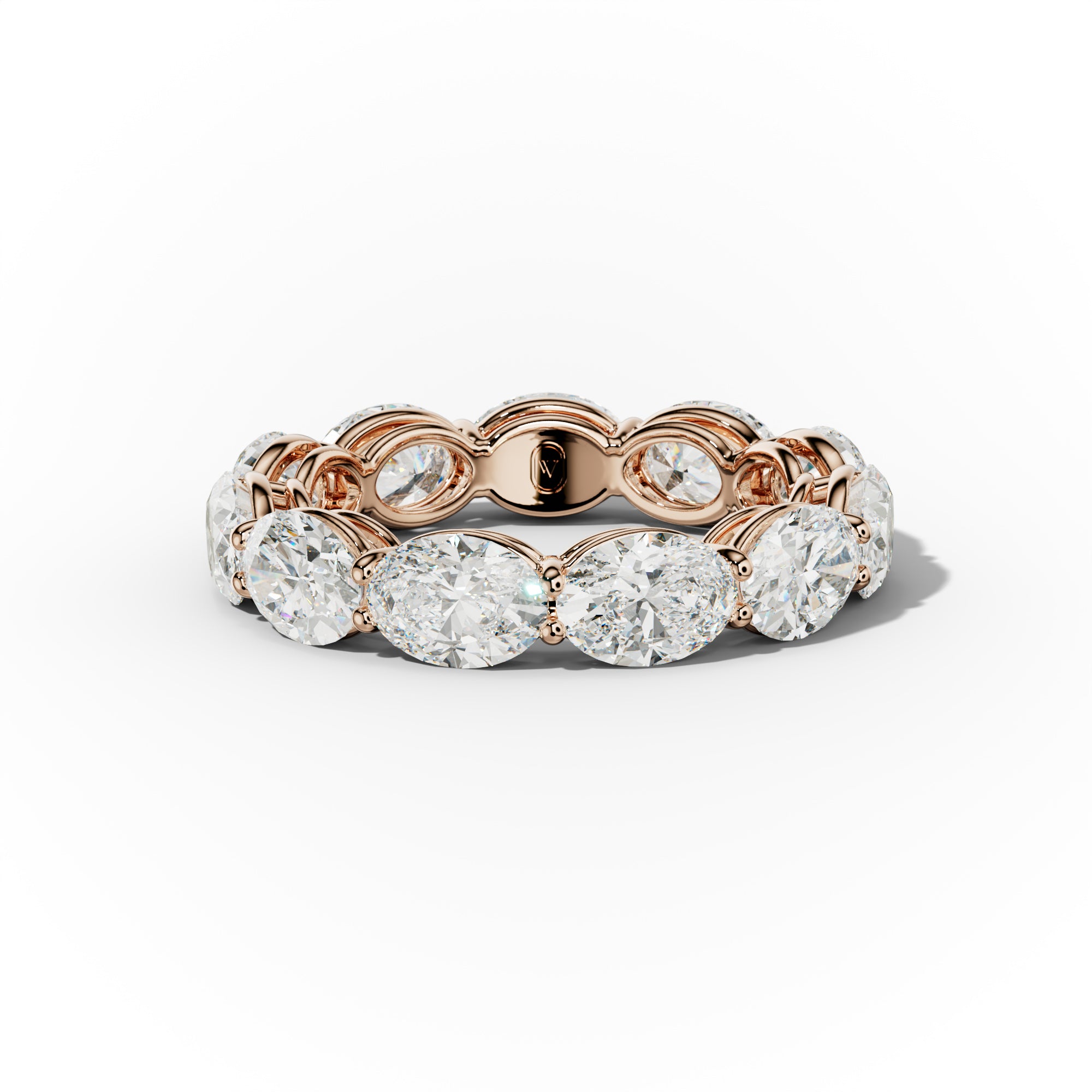 5.0 Carat East West Oval Cut Diamond Eternity Band