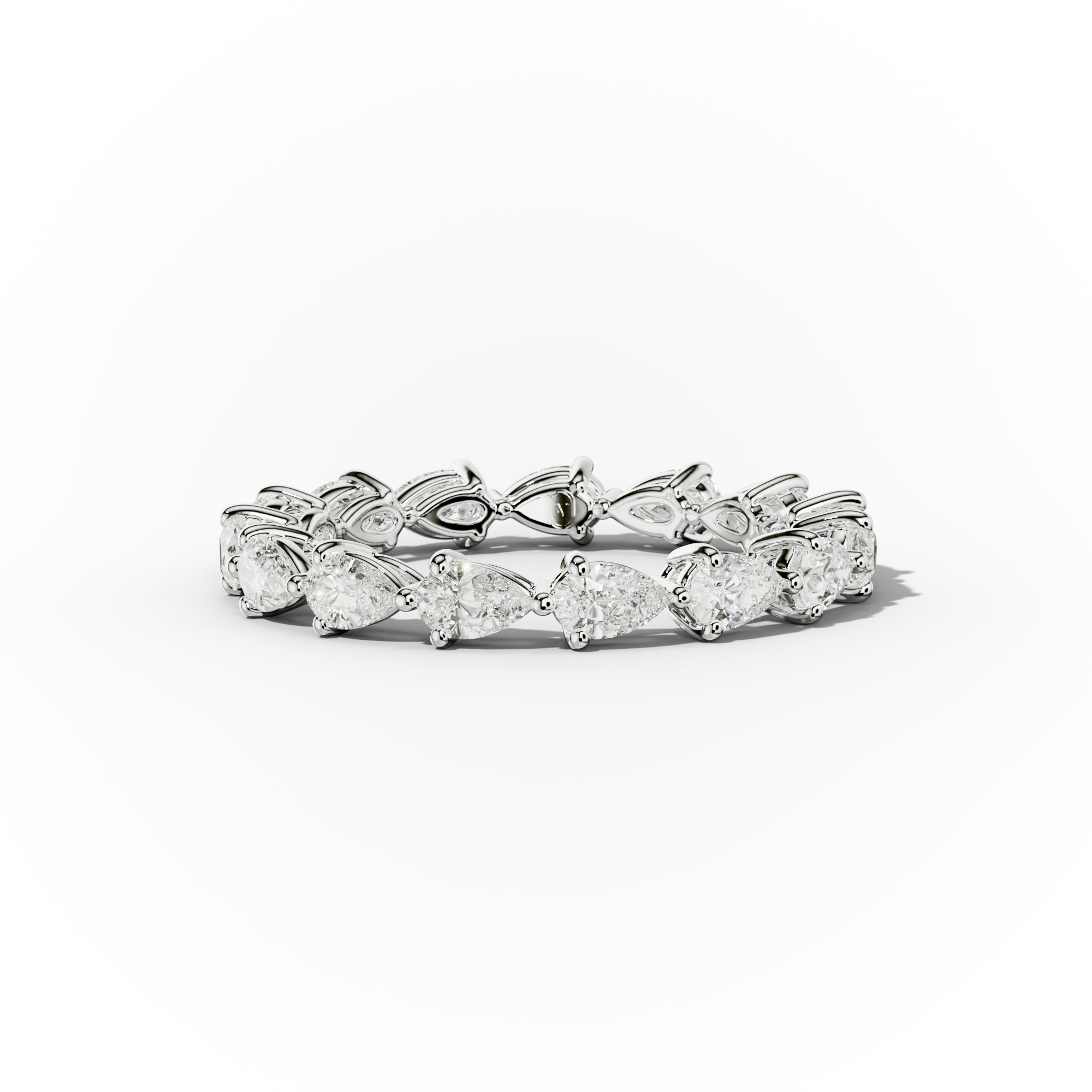 1.0 Carat East West Pear Shape Diamond Eternity Band